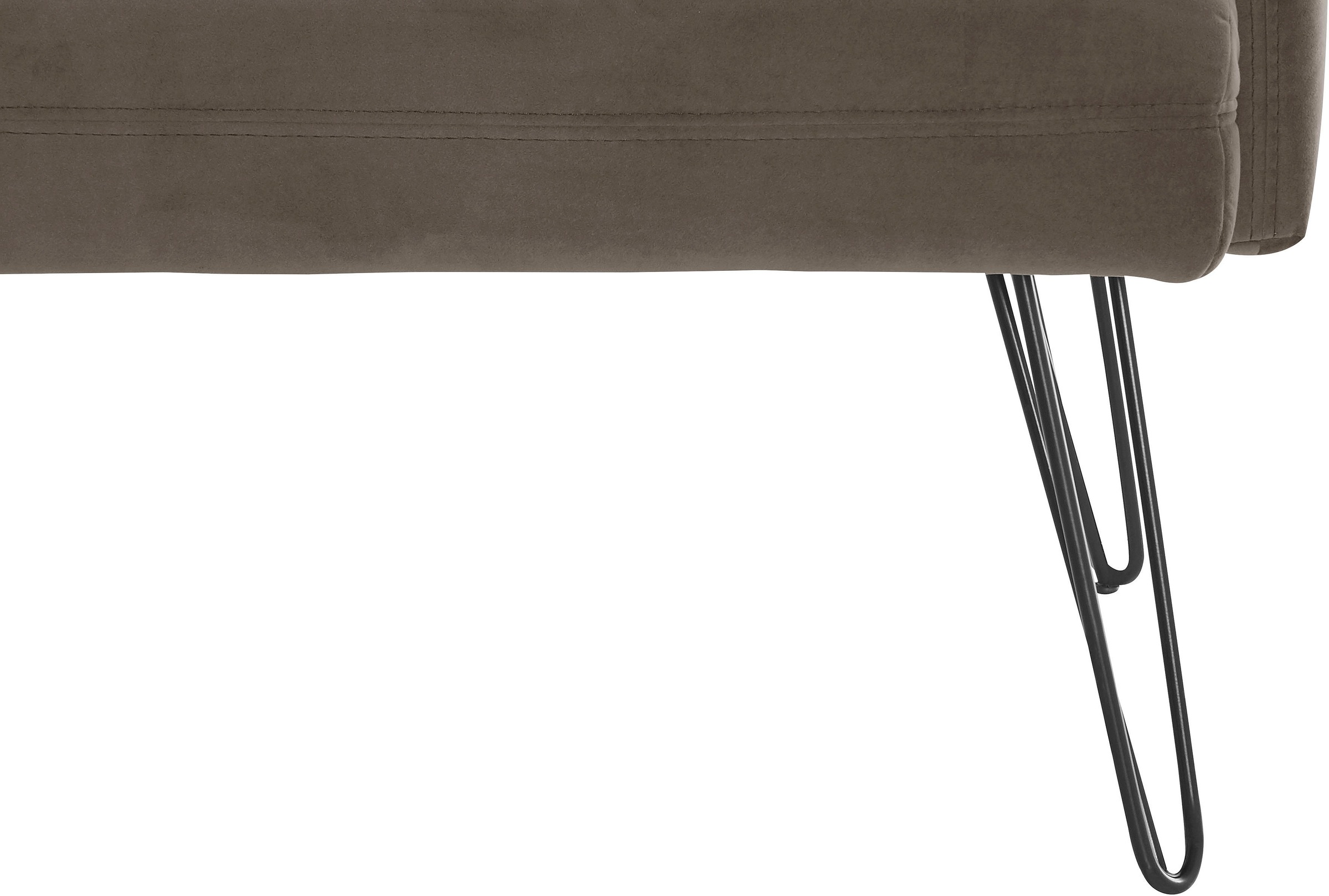 exxpo - sofa fashion Eckbank »Doppio, Chesterfield Optik, komfortabel und bequem, hohe Designfüße«, Frei im Raum stellbar