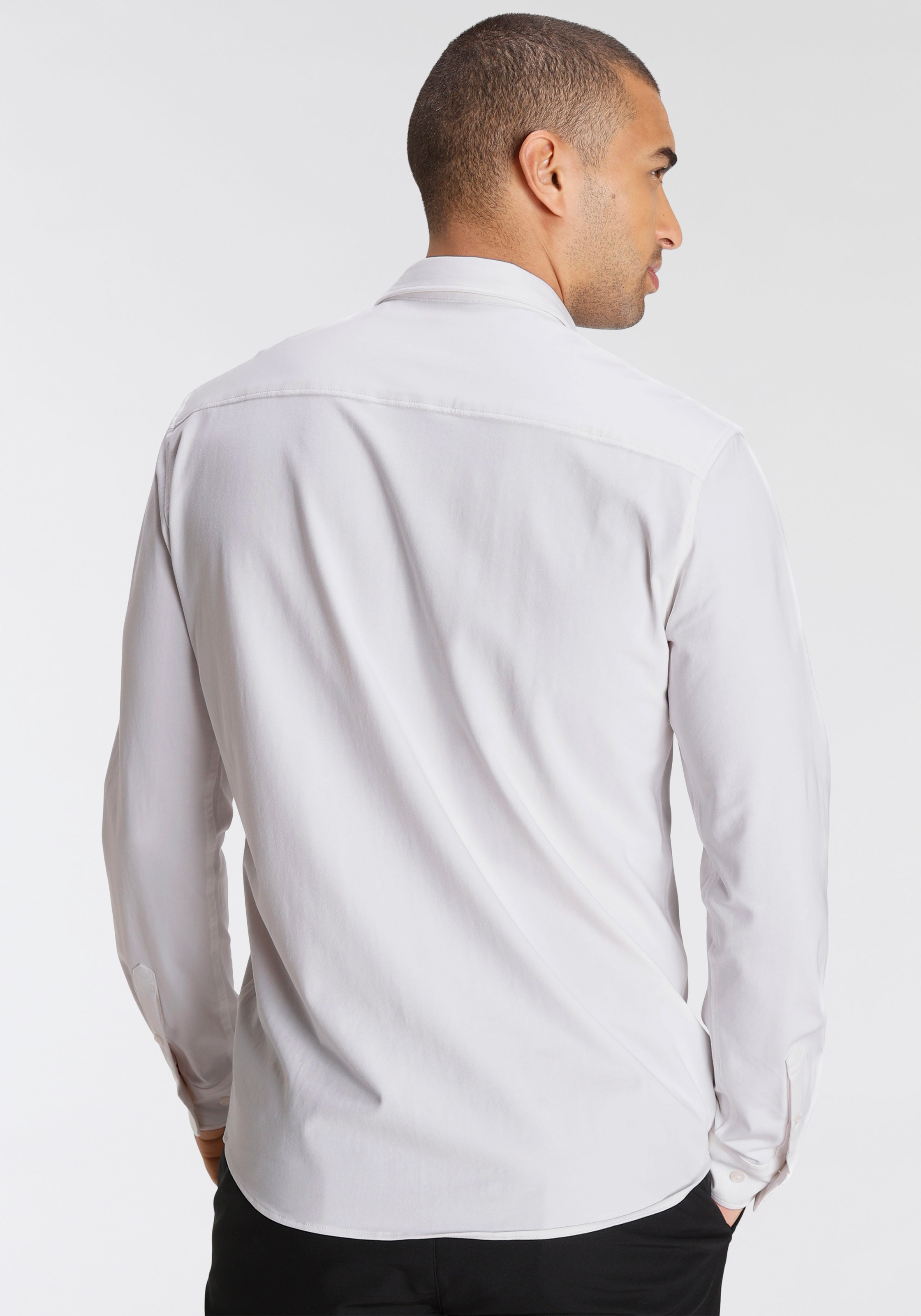 Bruno Banani Langarmhemd »Jersey Hemd komfortabel wie ein T-Shirt«