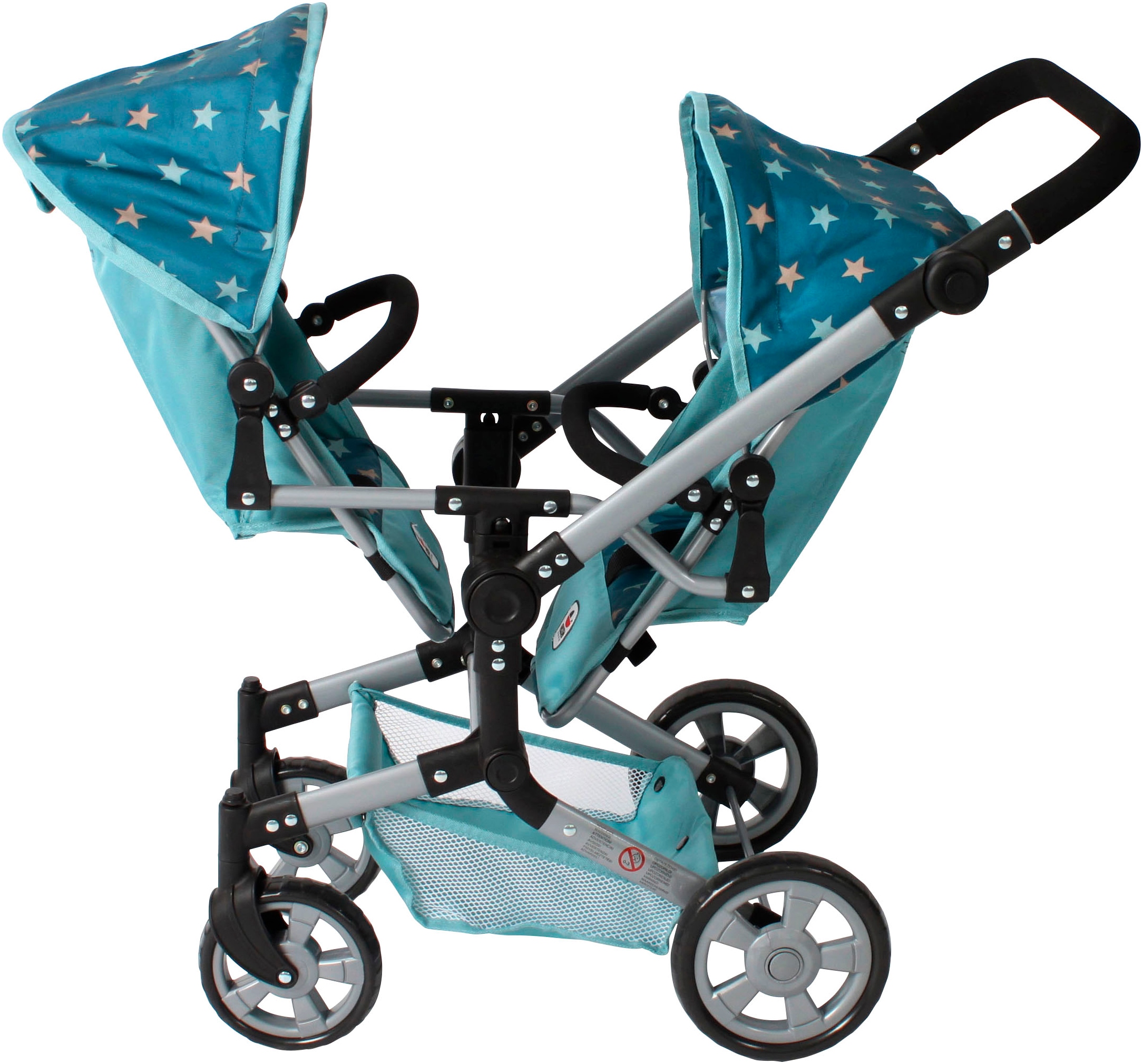 CHIC2000 Puppen-Zwillingsbuggy »Linus Duo« mit zwei abnehmbaren, bis in Liegeposition verstellbaren Sportsitzen