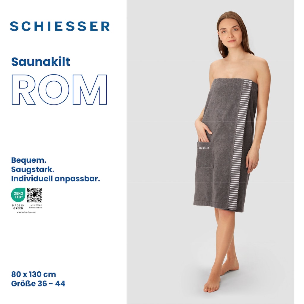Schiesser Sarong »Saunakilt Rom für Damen aus saugstarkem Baumwoll-Frottier«, (1 St.)