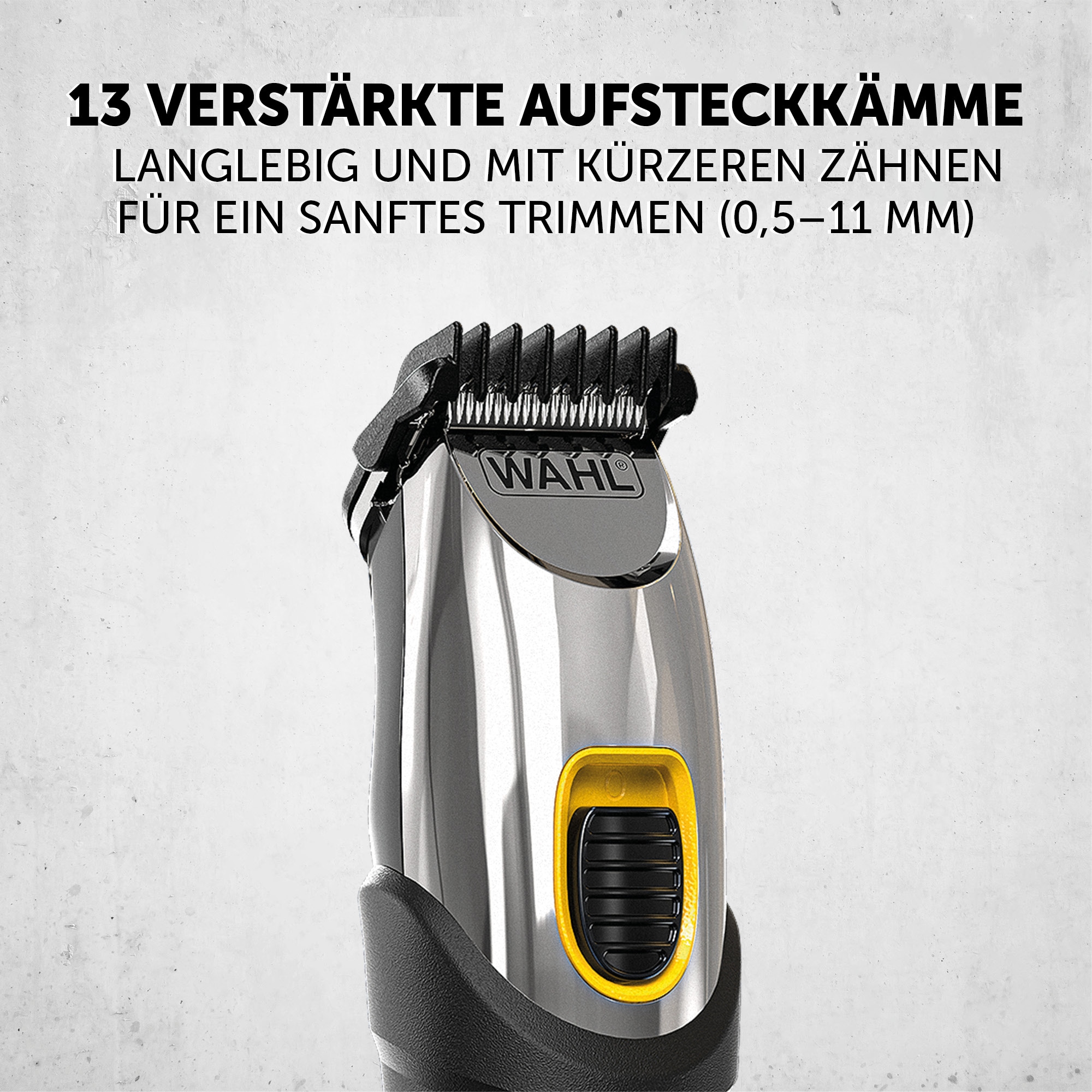 Wahl Bartschneider »Extreme Grip«, 14 Aufsätze, Rutschfester Griff, Lithium-Ionen-Technologie, USB Aufladung