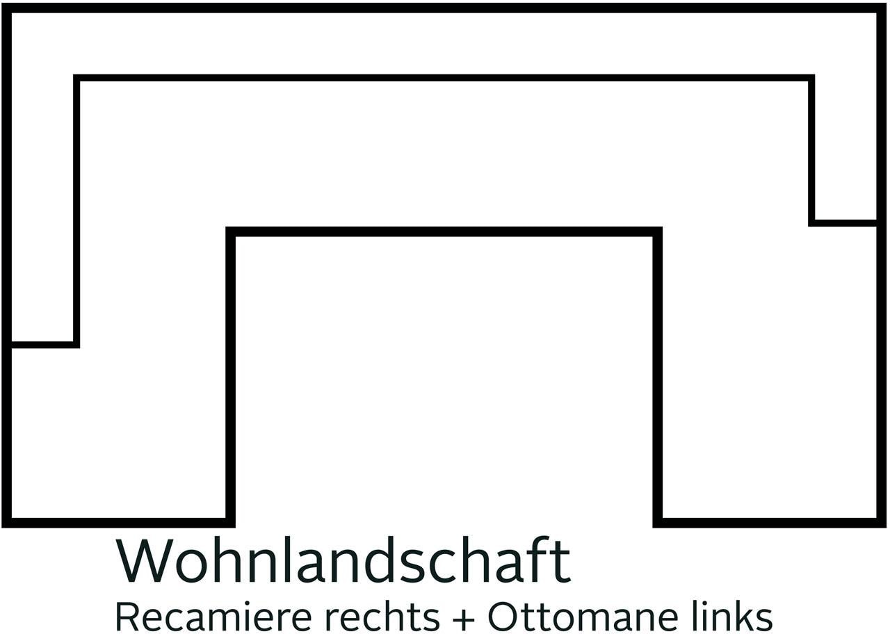 Home affaire Wohnlandschaft »Lasse U-Form«, im scandinavischem Stil mit Holzfüßen