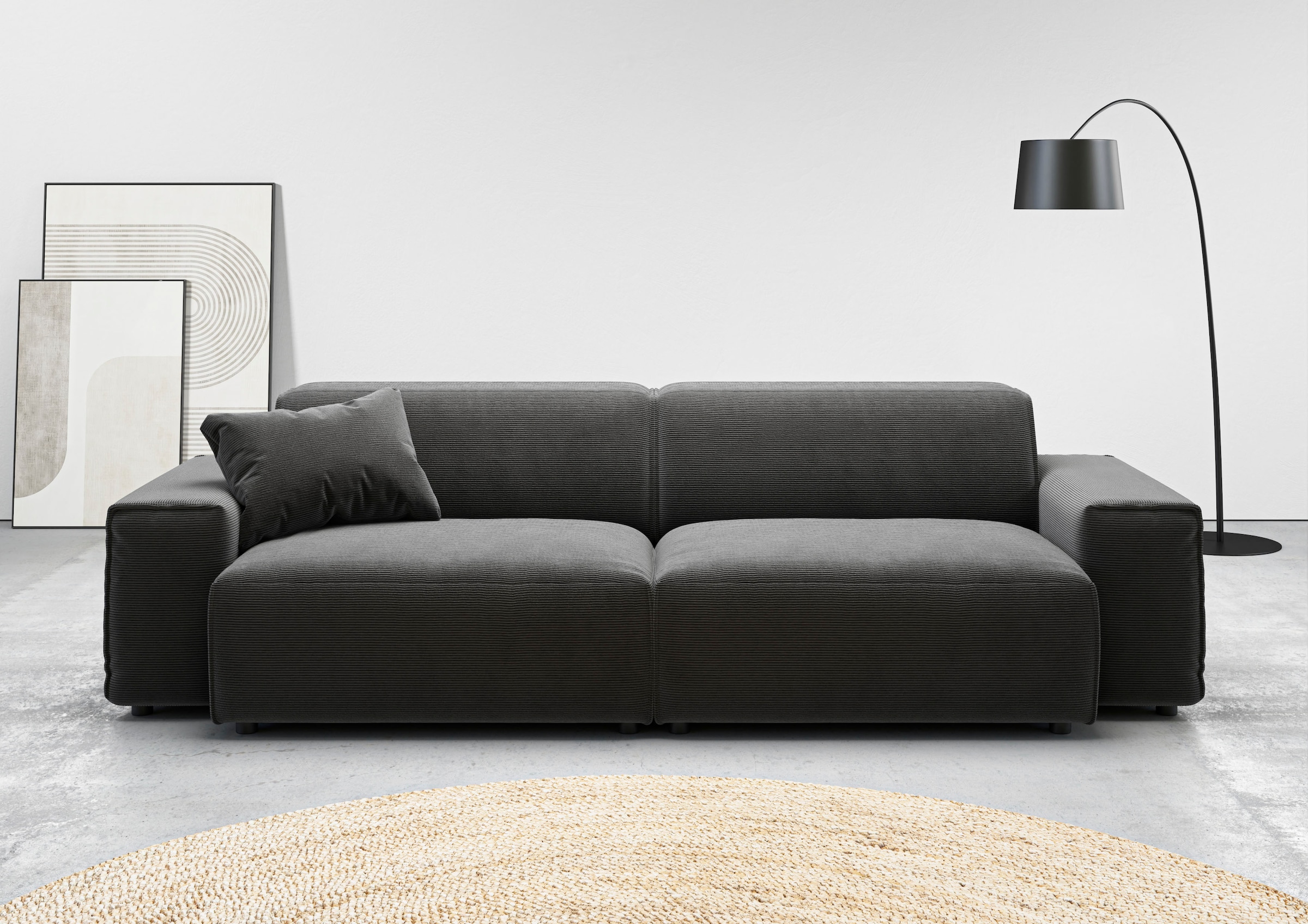 andas Big-Sofa »Glimminge  auch in Breitcord, Feincord + Easy care-Bezug,«, besondere Kedernähte Zierkissen