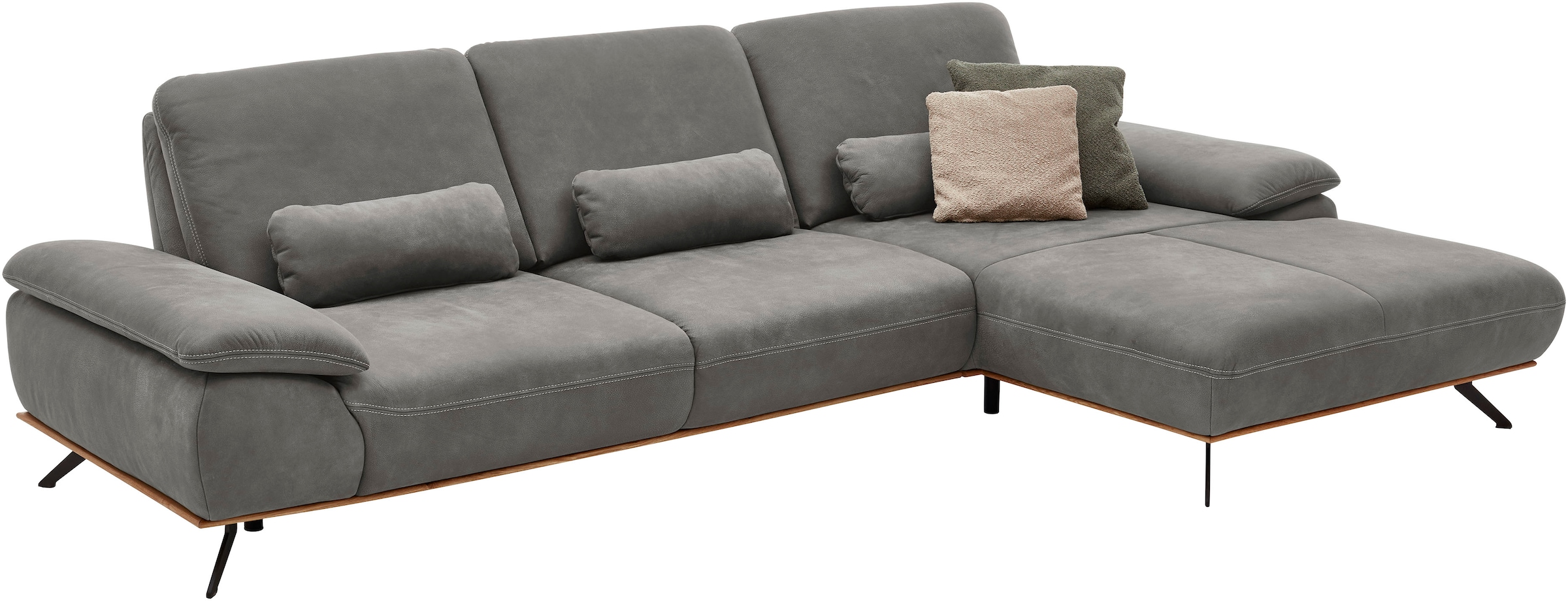 Die PlanBar Ecksofa »PN-EM18063 L-Form«, wahlweise mit echt bezogenem Rücke günstig online kaufen