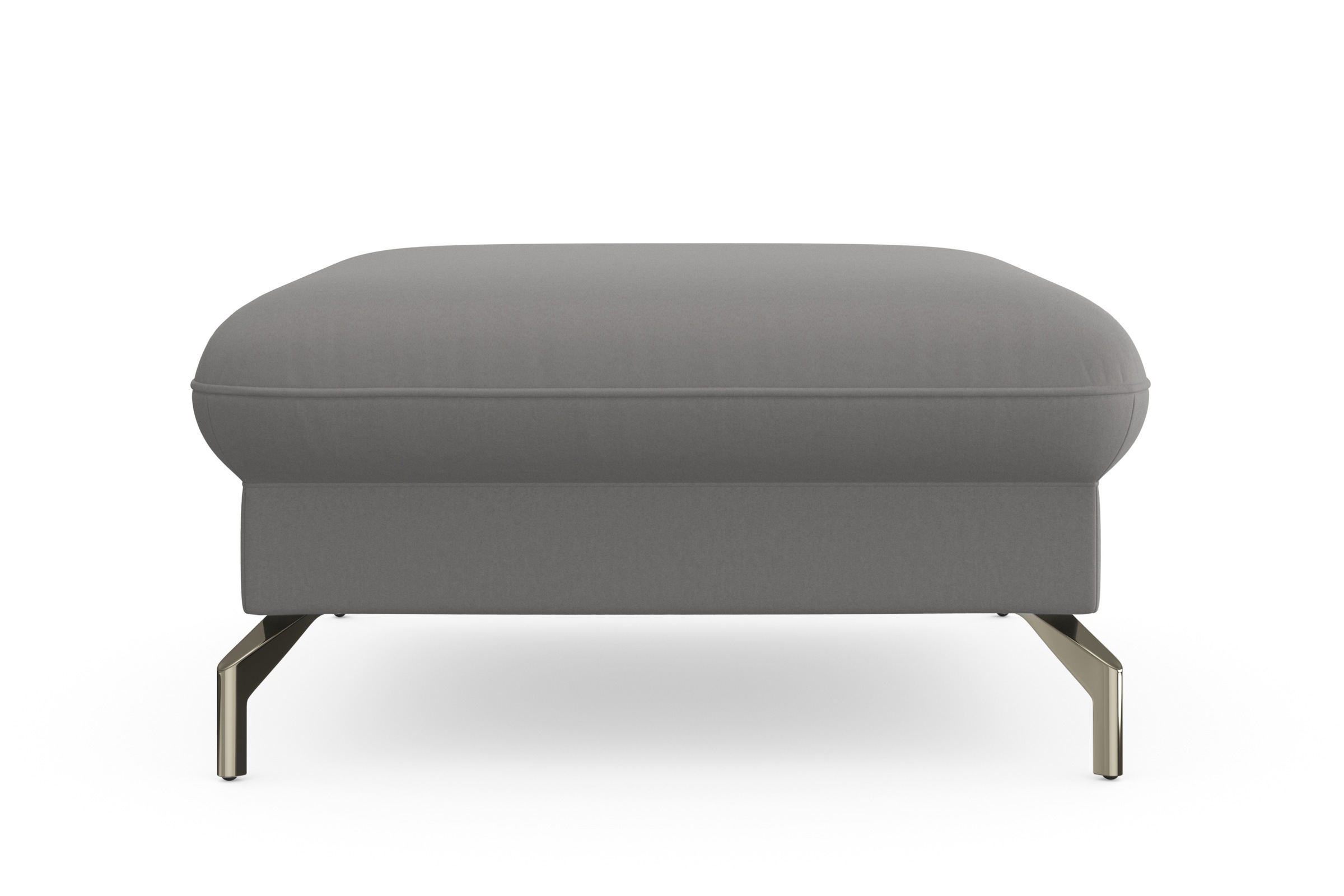 sit&more Hocker »Fashion«, inklusive Federkern, mit satinierten Nickelfüßen