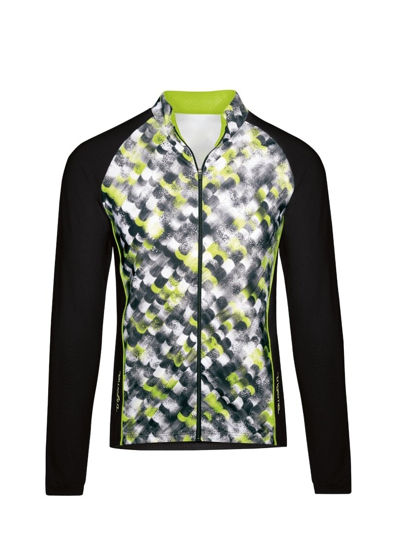 Trigema Trainingsjacke »TRIGEMA Fahrradjacke mit praktischer Rückentasche«, (1 St.)