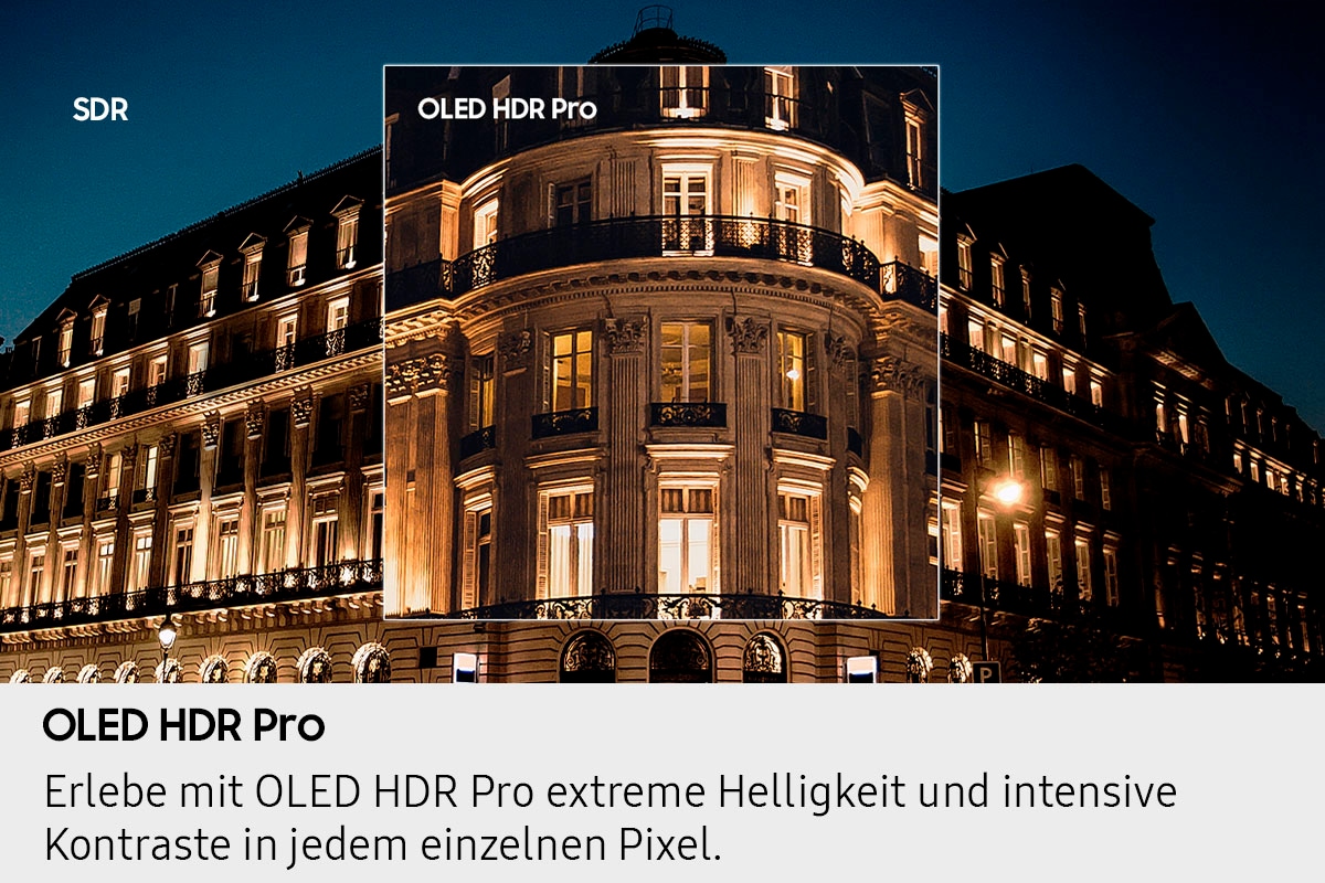 Samsung OLED-Fernseher »GQ55S95FAT«, 4K Ultra HD, Smart-TV, HDR Pro & Glare Free, Dolby Atmos & AI Sound, Gaming Hub, bis zu 165Hz