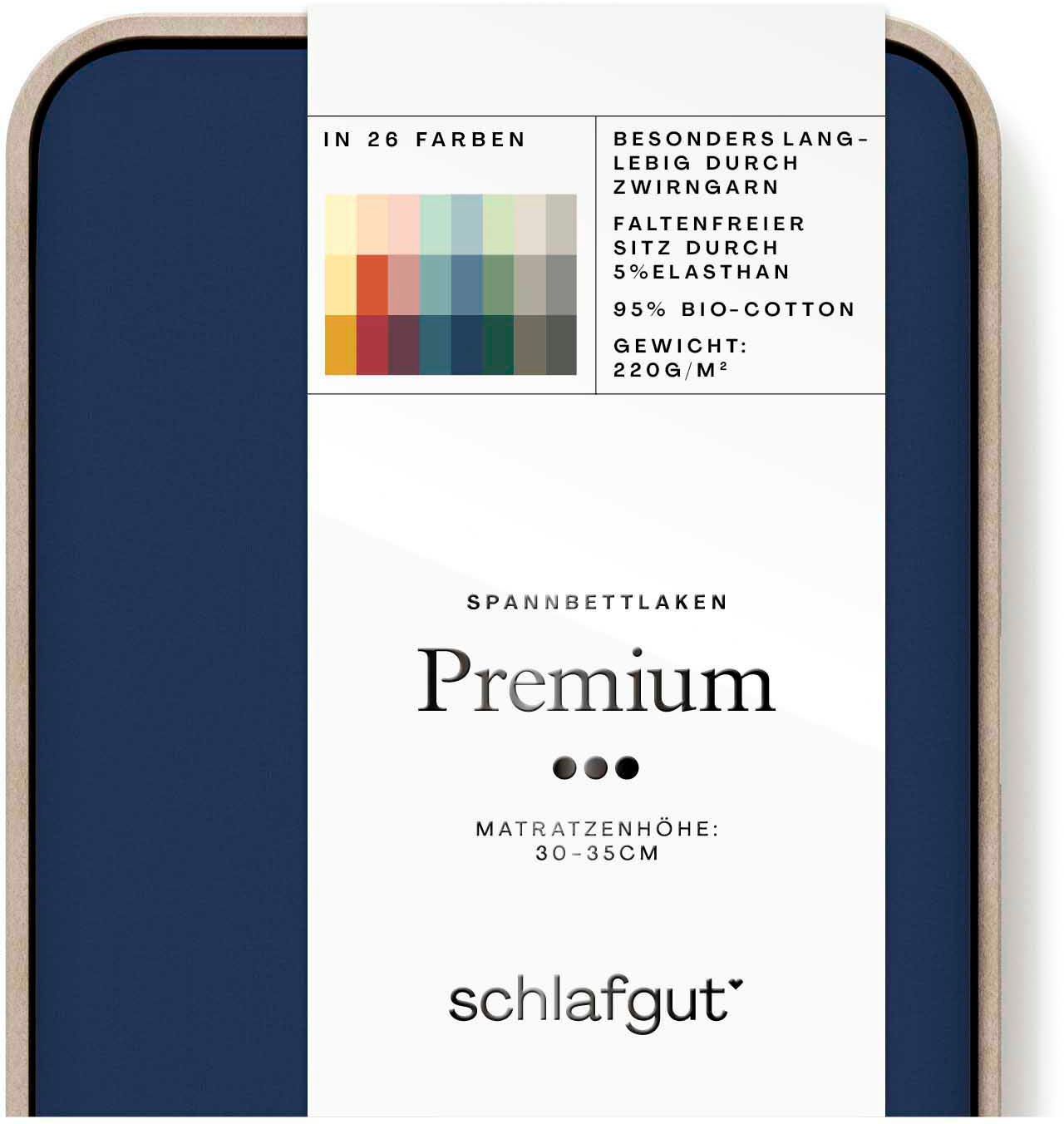 Schlafgut Spannbettlaken »Premium«, Zero Waste Verpackung, PREMIUM Qualität günstig online kaufen