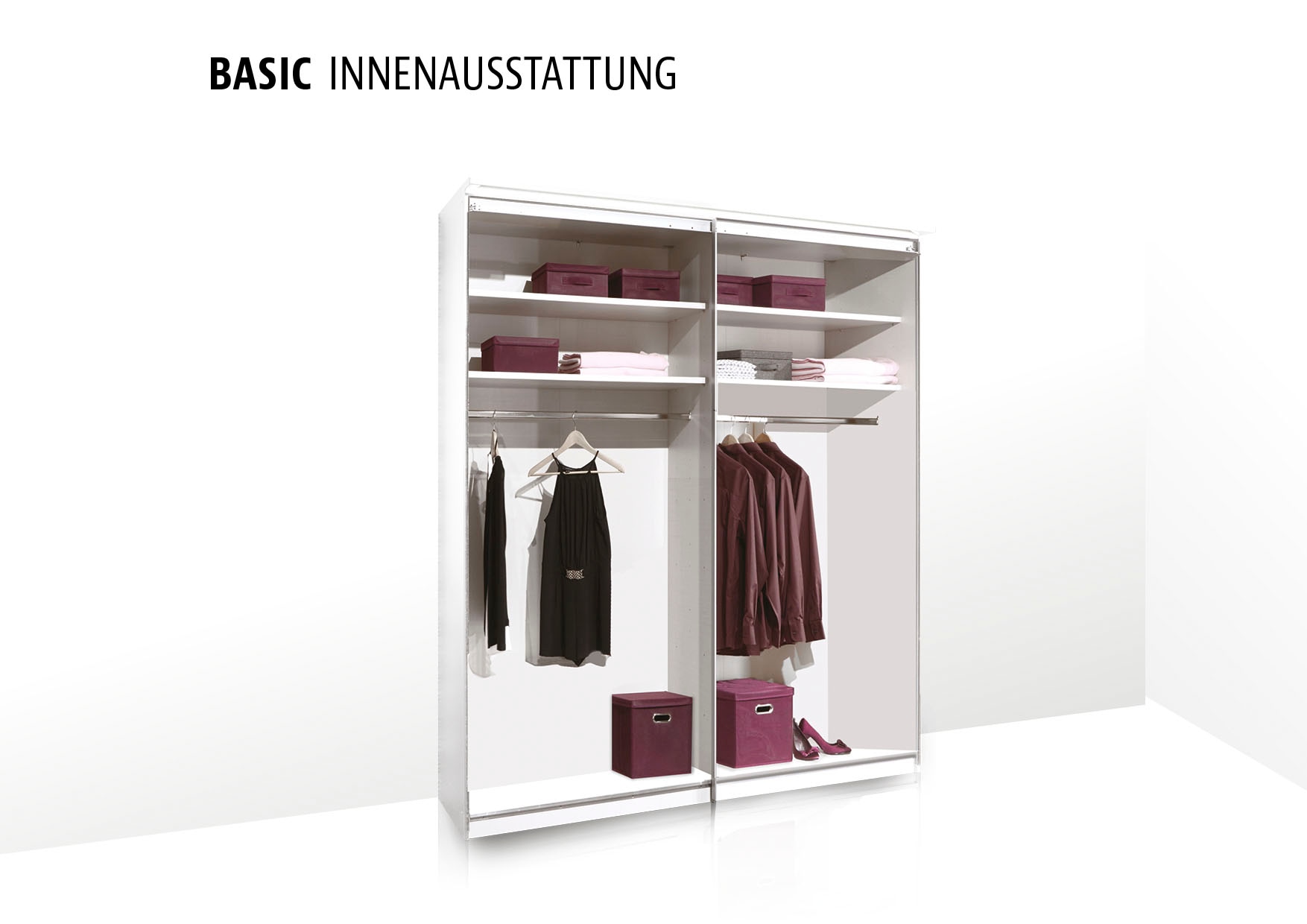 STAUD Schwebetürenschrank »Sinfonie Plus, edles Design in hochwertiger Qualität, Made in Germany« Mit vier verschiedenen Ausstattungsvarianten