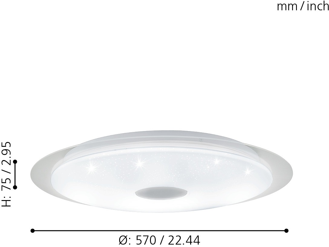EGLO Deckenleuchte »MORATICA-A«, 1 flammig, Leuchtmittel LED-Board   LED fe günstig online kaufen
