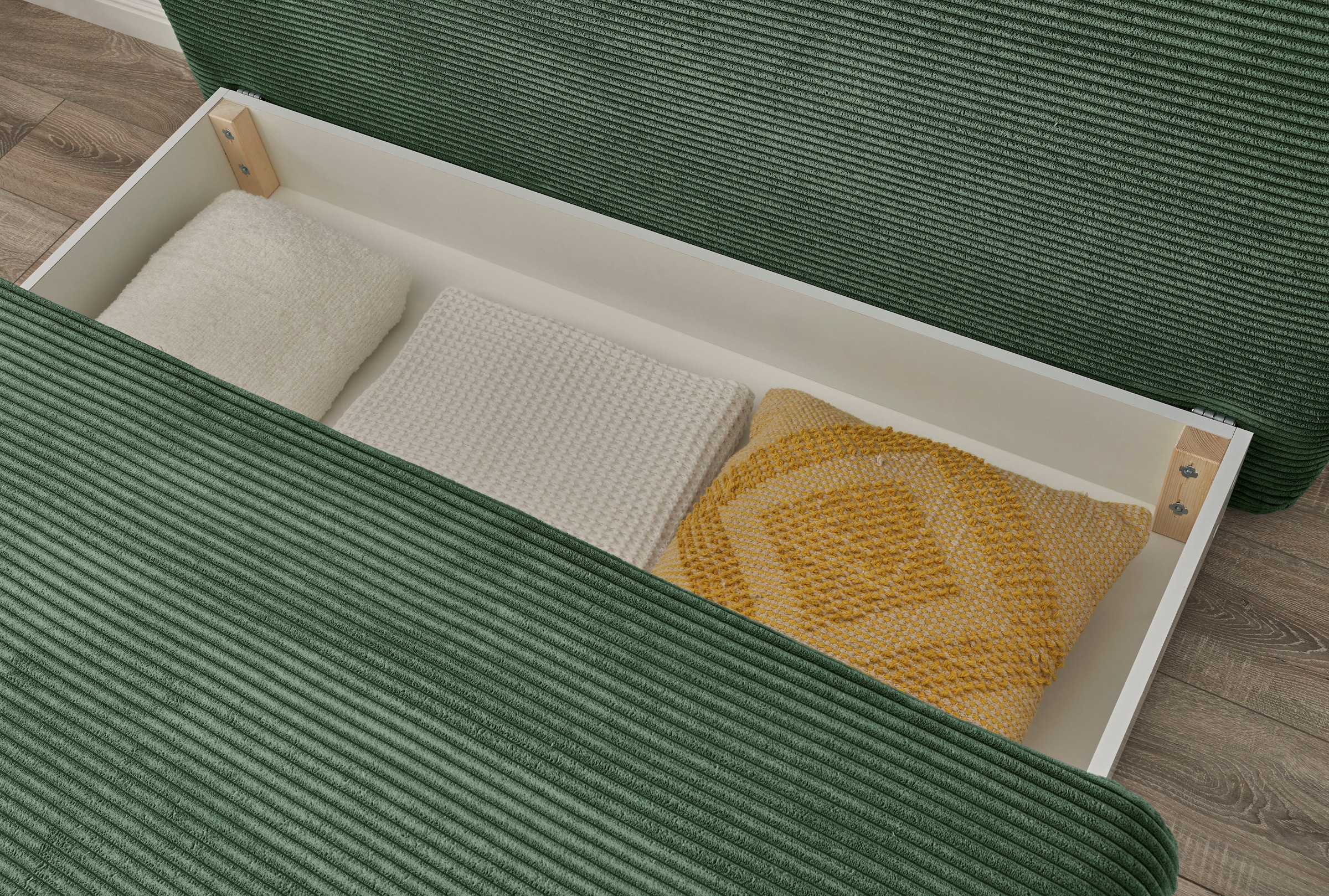 ED EXCITING DESIGN Schlafsofa »Charlie«, Schlafsessel mit Bettkasten & 1 Rückenkissen
