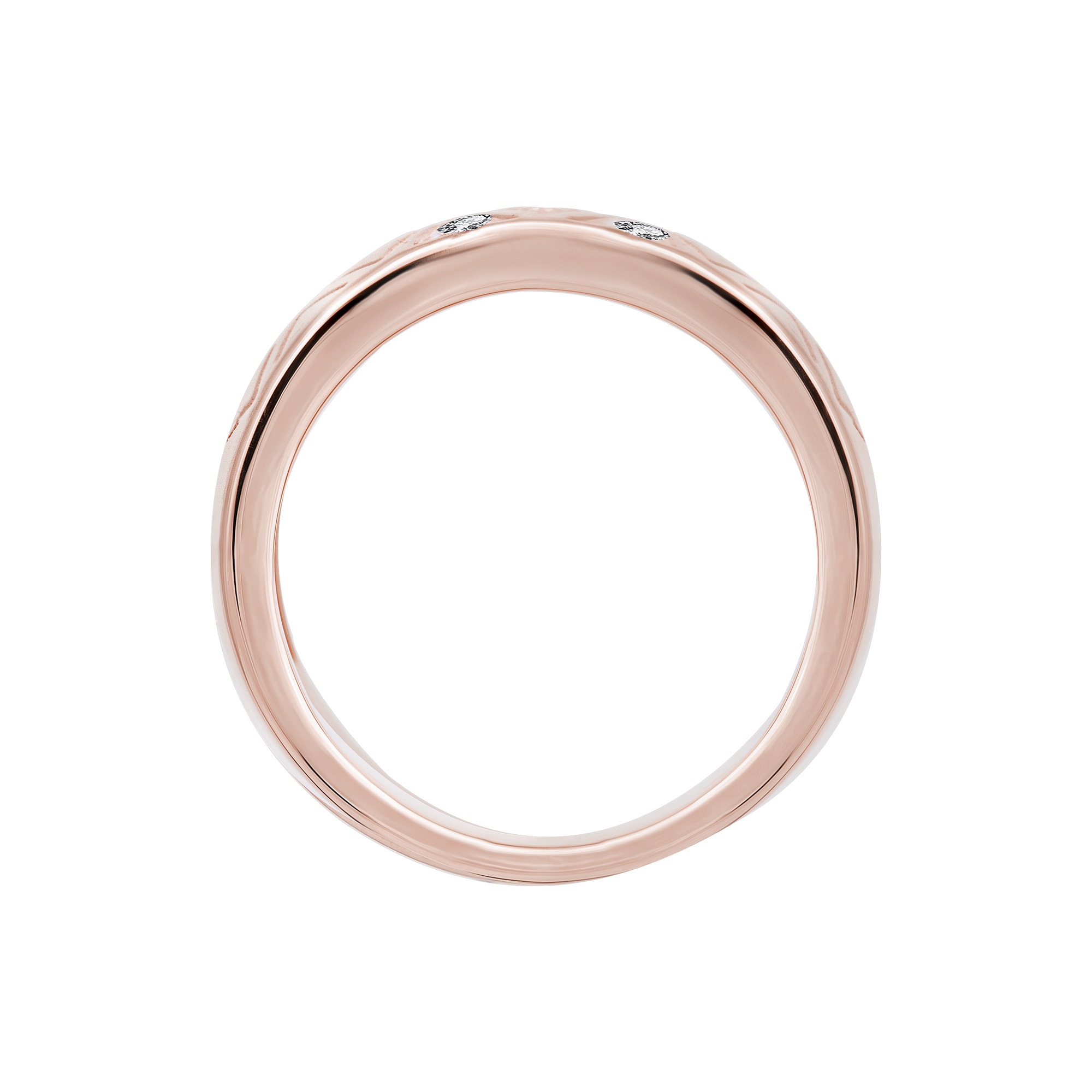 CAÏ Fingerring »925 Sterling Silber rosé vergoldet mit Zirkonia Dreiecken«