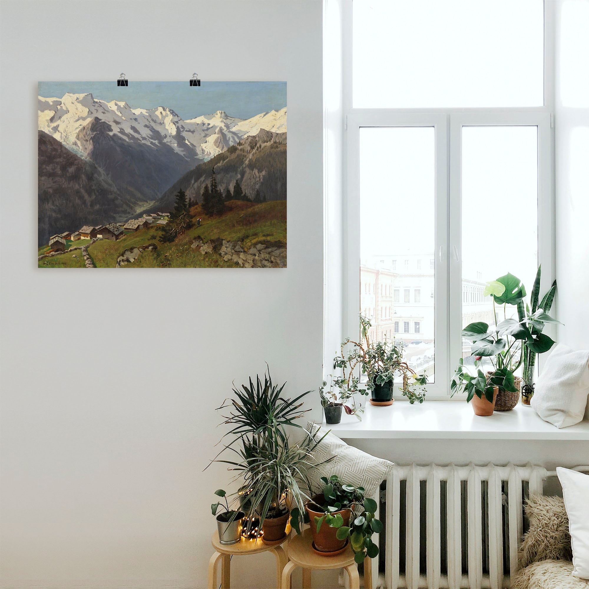 Artland Kunstdruck »Mürren im Berner Oberland, Schweiz. 1913«, Berge & Alpenbilder, (1 St.), als Alubild, Leinwandbild, Wandaufkleber oder Poster in versch. Größen
