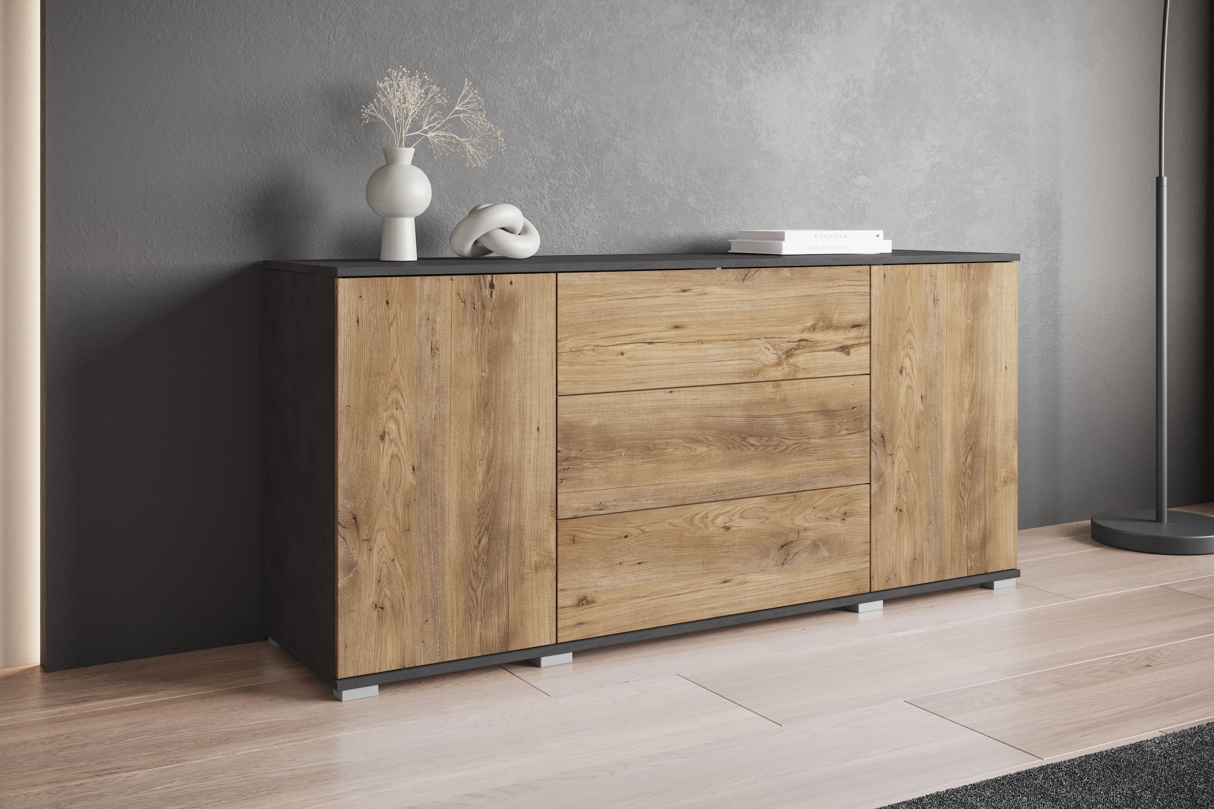 INOSIGN Sideboard »Kenia«, (1 St.), Modernes Sideboard mit 3 Schubladen und günstig online kaufen