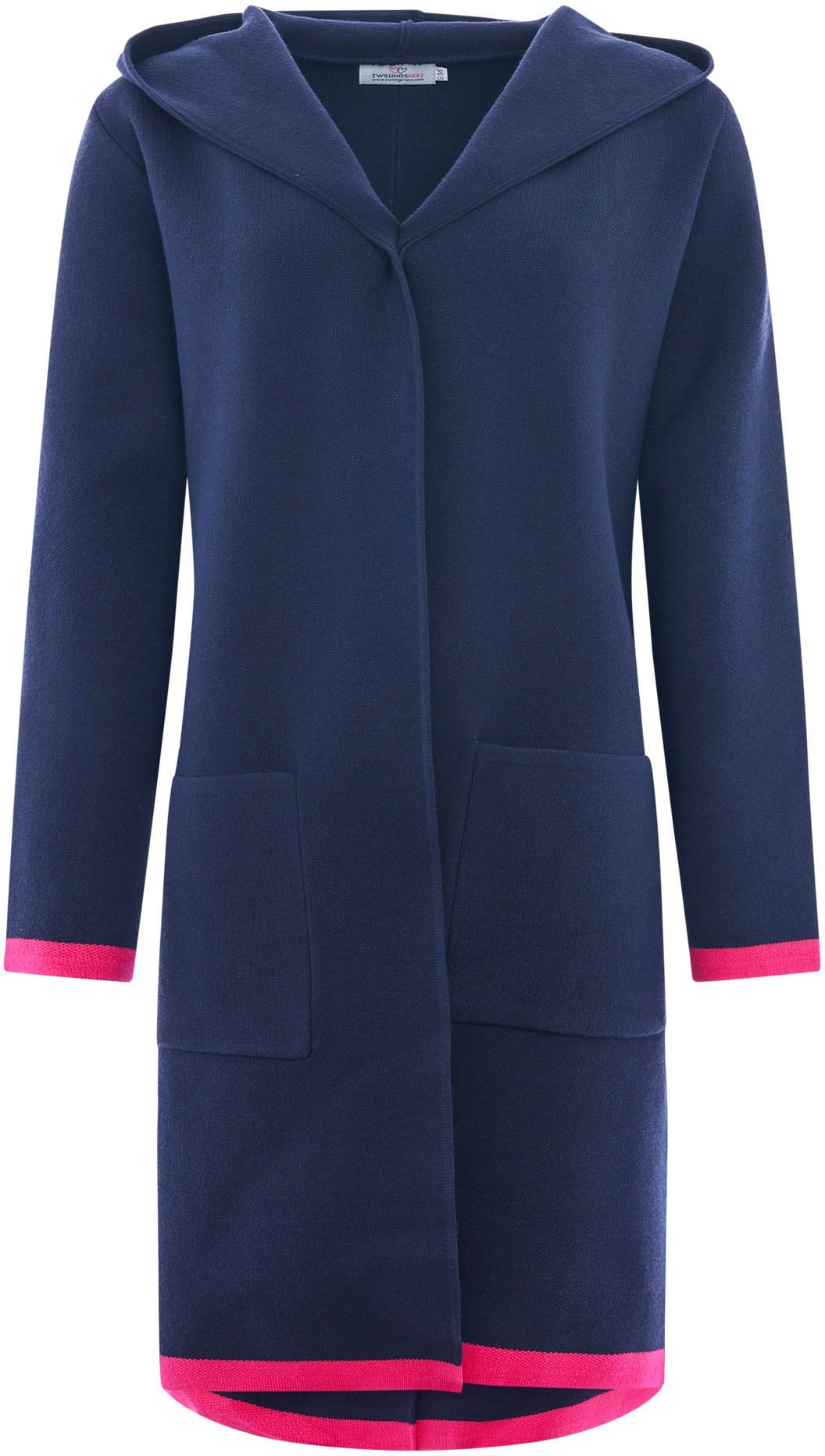 Zwillingsherz Strickjacke »"Mona"«, mit kontrastfarbenem Hingucker-Besatz