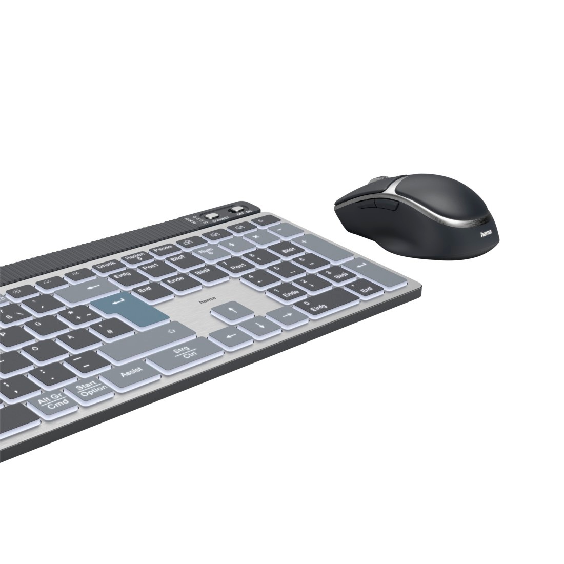 Hama Tastatur- und Maus-Set »Kabellose Tastatur und Maus (Multi Device, 2x Bluetooth, 1x Funk, DE)«