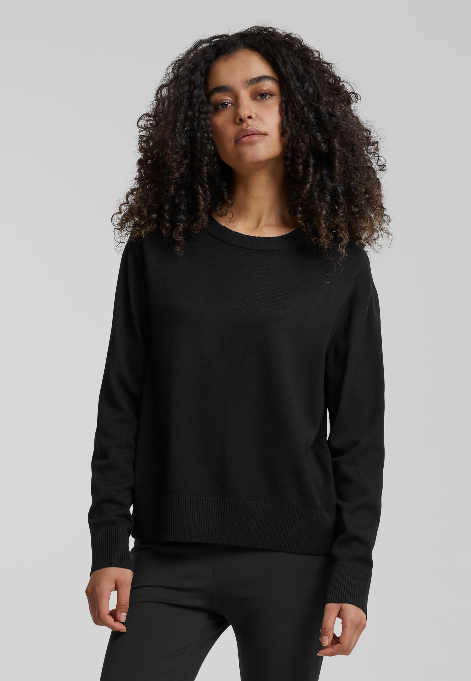 URBAN CLASSICS Rundhalspullover »Urban Classics Damen Ladies Knitted Roundneck Sweater« 1 Stk.