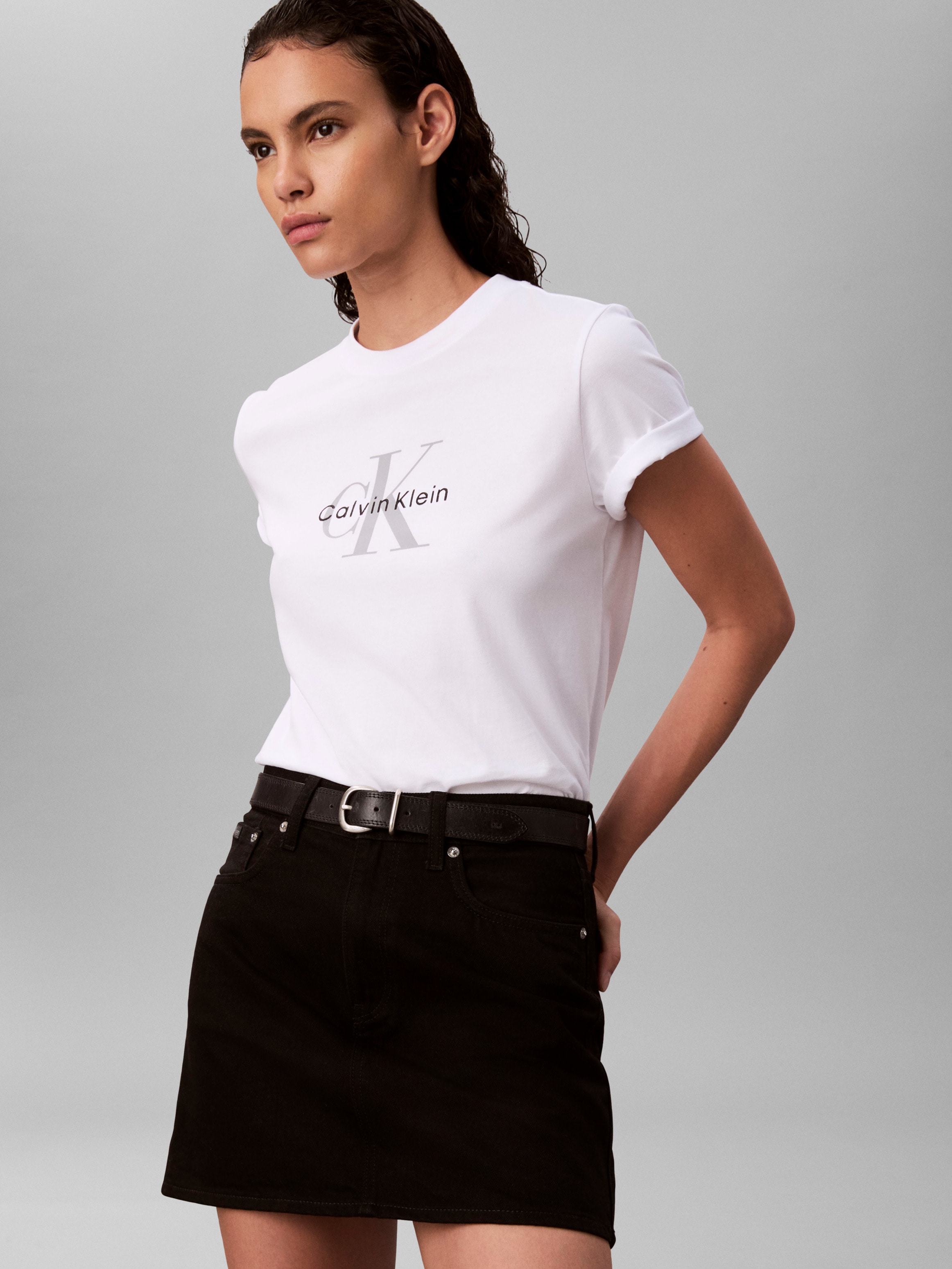 Calvin Klein Jeans T-Shirt »HERO SS CLASSIC MONOLOGO CNECK T« Rundhalsausschnitt, Regular Fit, Logo-Druck