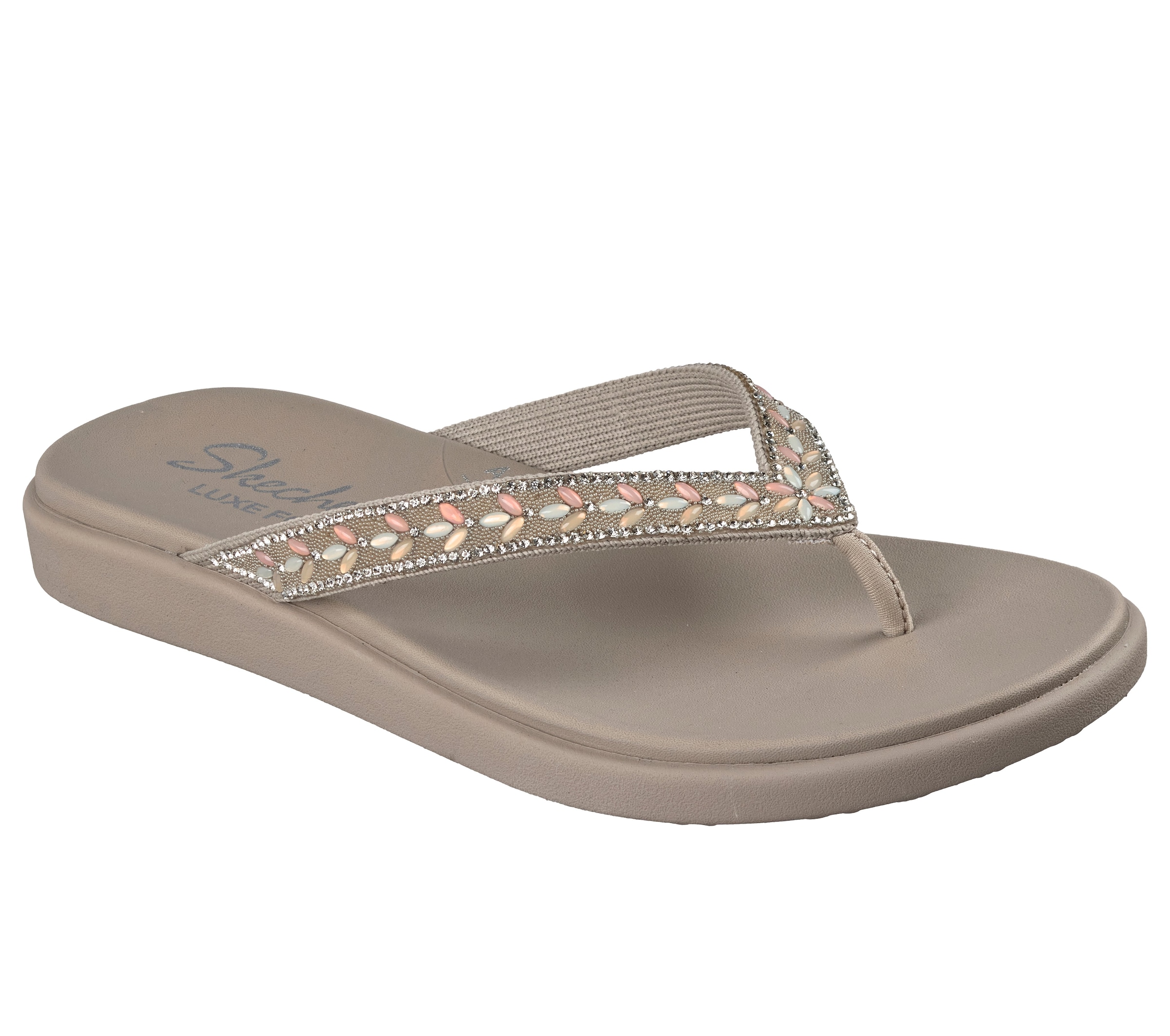 Skechers Zehentrenner »MEDITATION LUXE-«  Strandschuh, Sommerschuh, Badeschuh mit Glitzersteinchen
