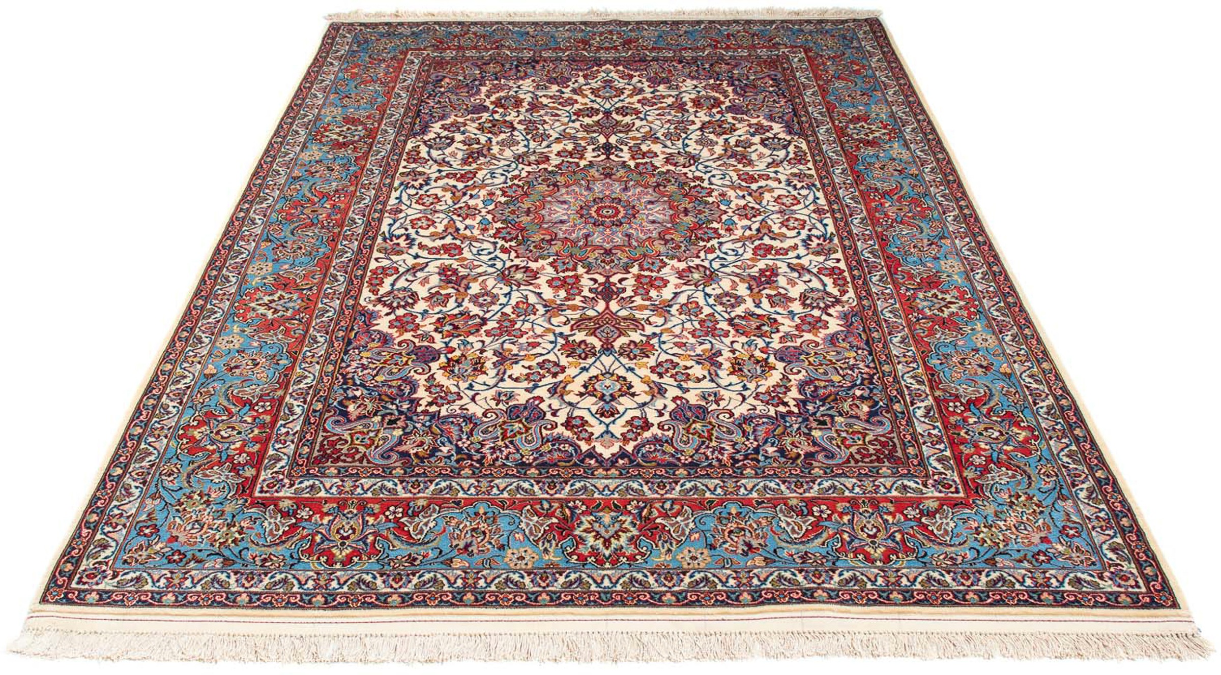 morgenland Orientteppich »Perser - Isfahan - Premium - 233 x 152 cm - beige günstig online kaufen