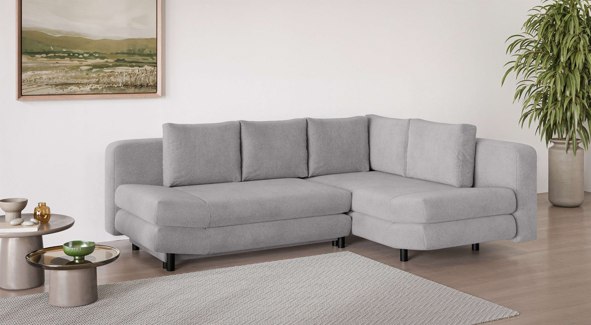 Home affaire Ecksofa »LENNARA Schlafsofa mit Bettkasten, Maße B/T/H: 234/17 günstig online kaufen
