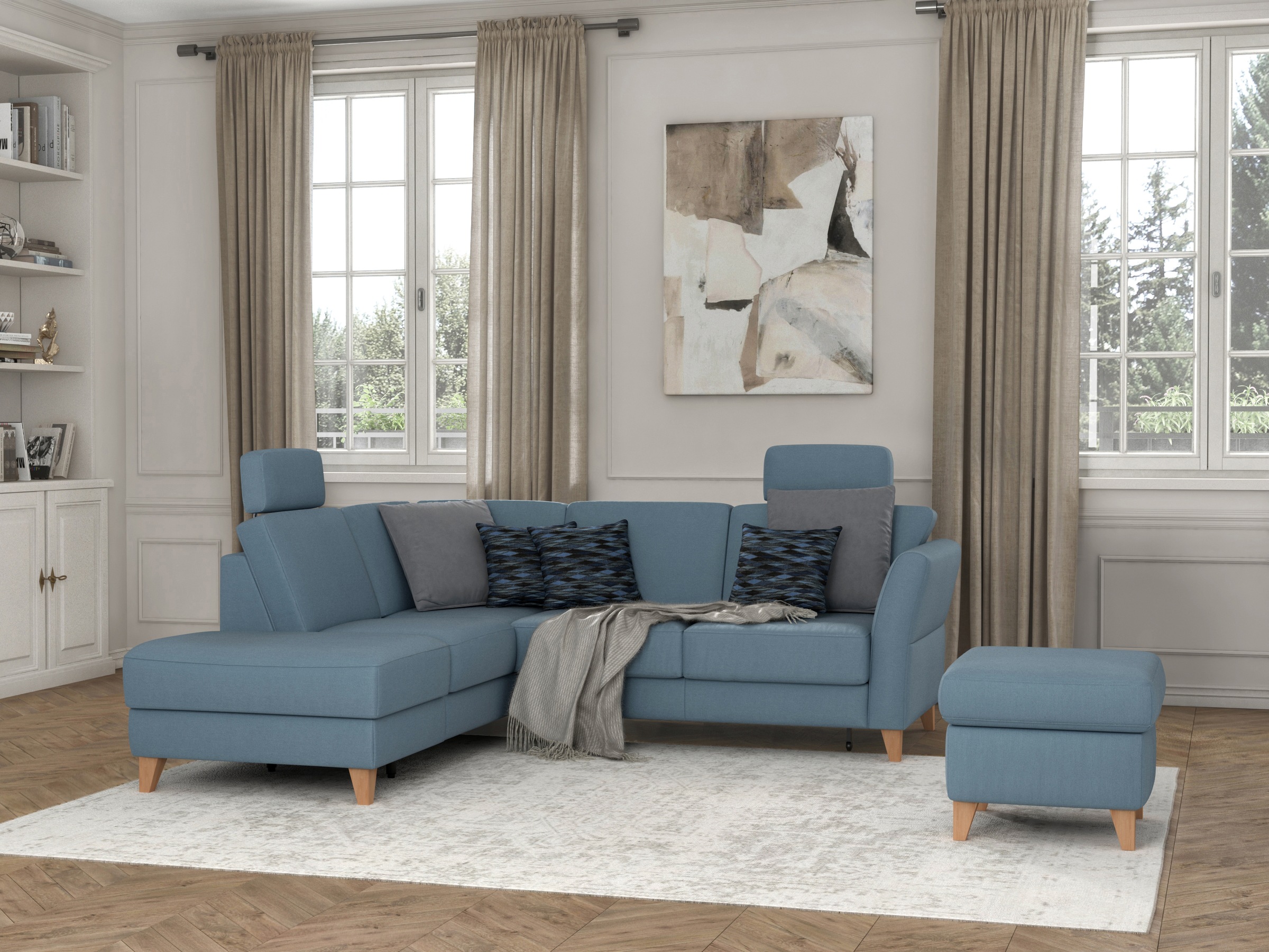 sit&more Stauraumhocker »Visby«, Stauraum, auch erhältlich mit Wasser zu reinigendem "Soft clean" Bezug