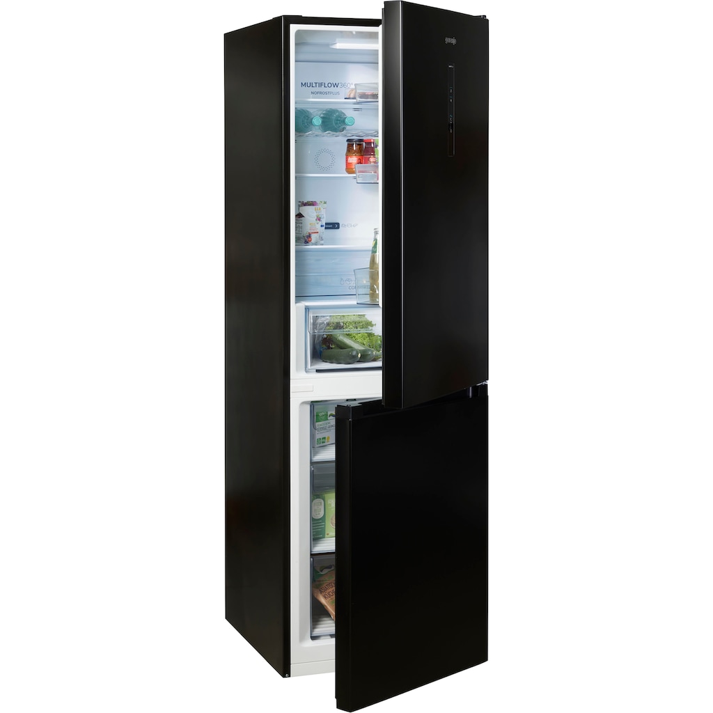 GORENJE Kühl-/Gefrierkombination »NK79C0D«, NK79C0DBK, 185 cm hoch, 60 cm breit, 4 Jahre Garantie inklusive