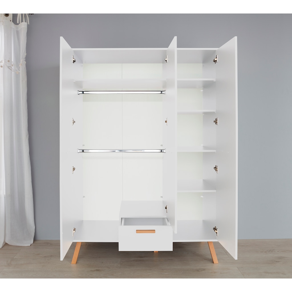 trendteam Babymöbel-Set »Mats«, (Set, 3 St., Bett, Wickelkommode, Schrank)