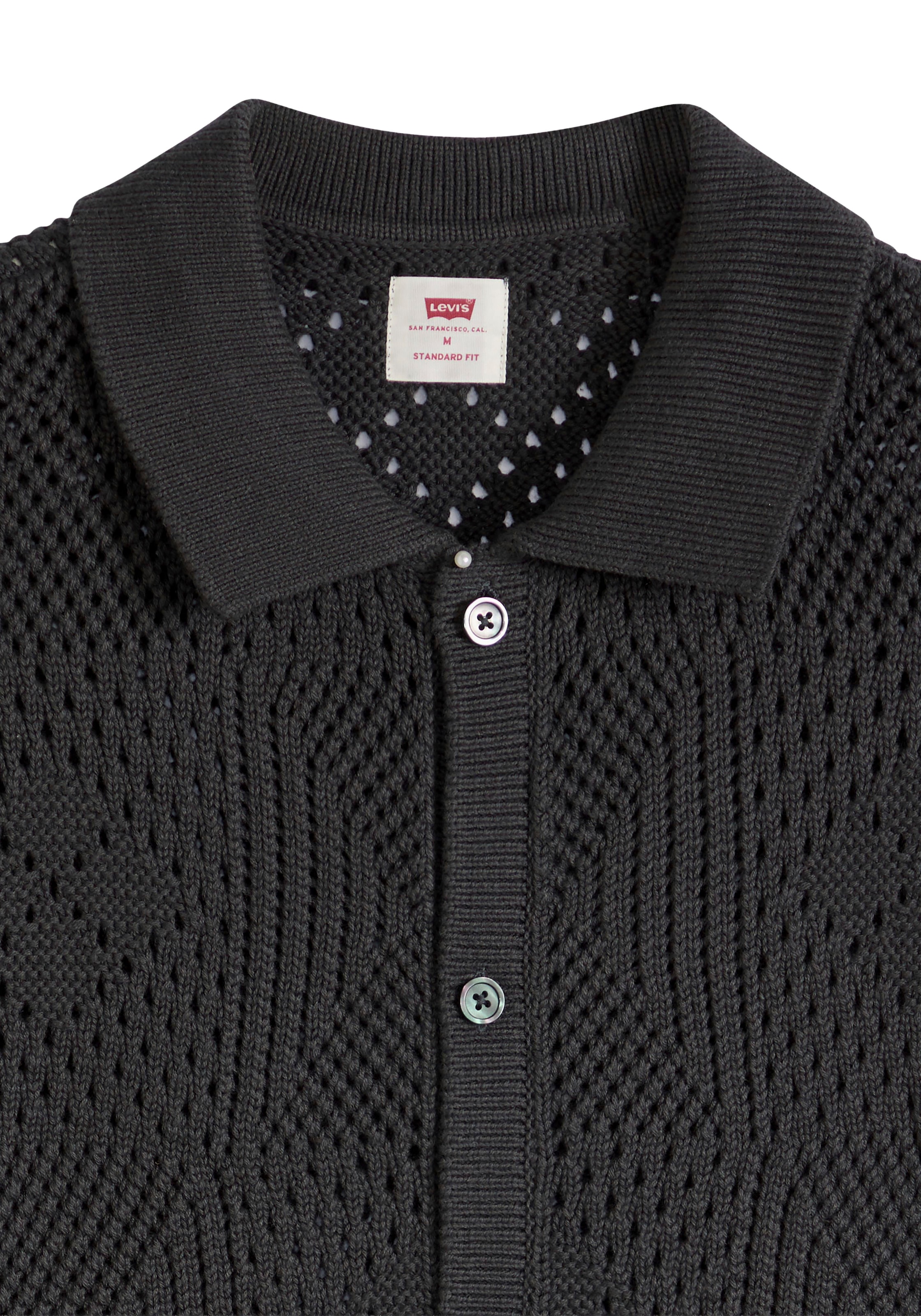 Levi's® Strickpullover »SWEATER CAMP SHIRT« mit Strickmuster