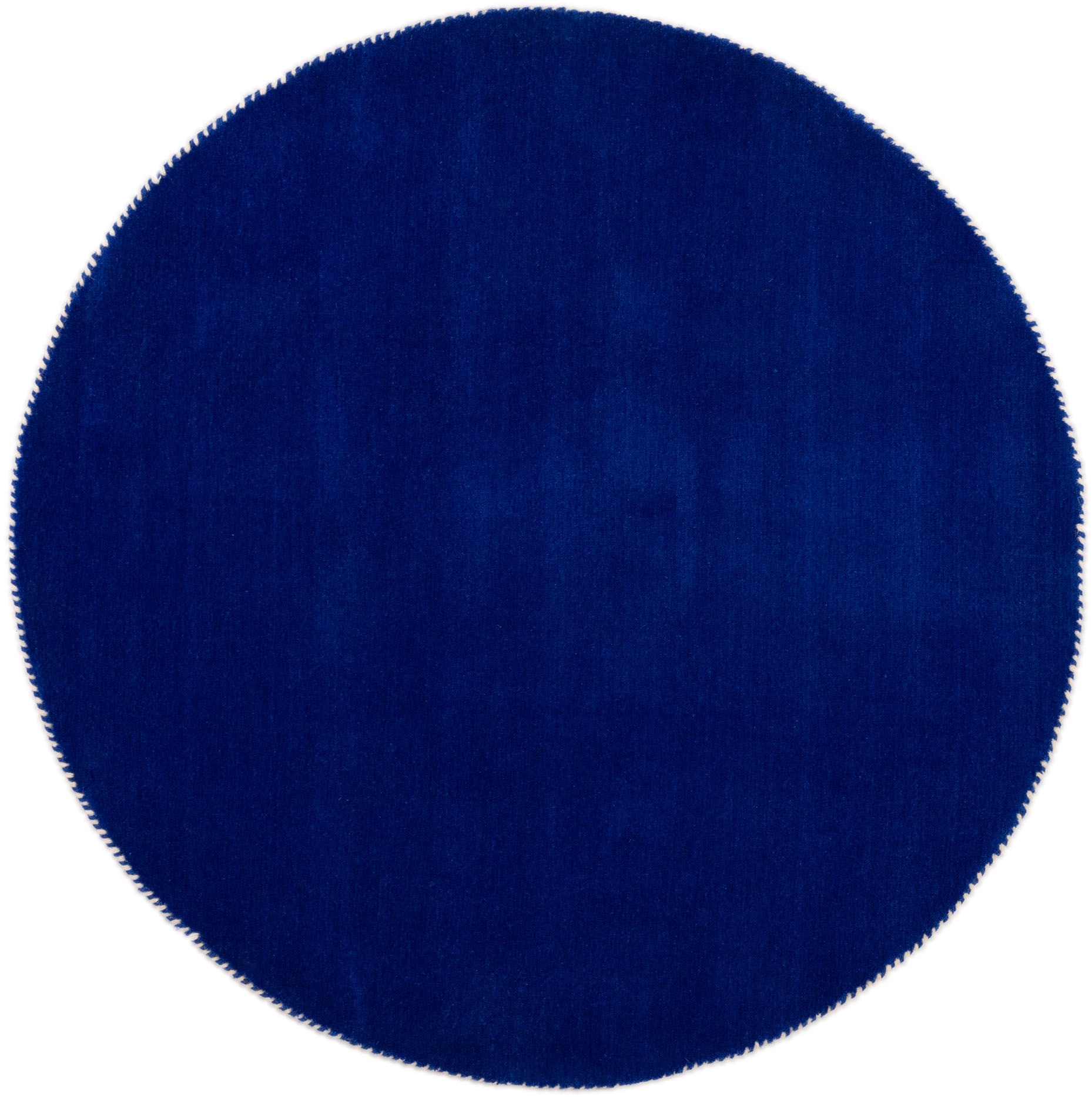 carpetfine Wollteppich "Gabbeh Lola Uni" rund 14 mm Höhe mit natürlichem Pf günstig online kaufen