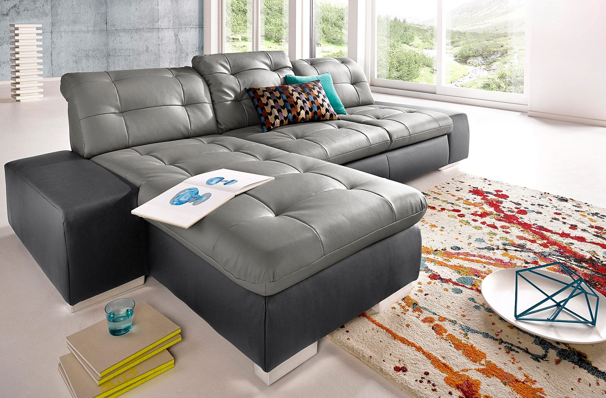 sit&more Ecksofa »Palomino L-Form«, wahlweise XL oder XXL und mit Bettfunktion