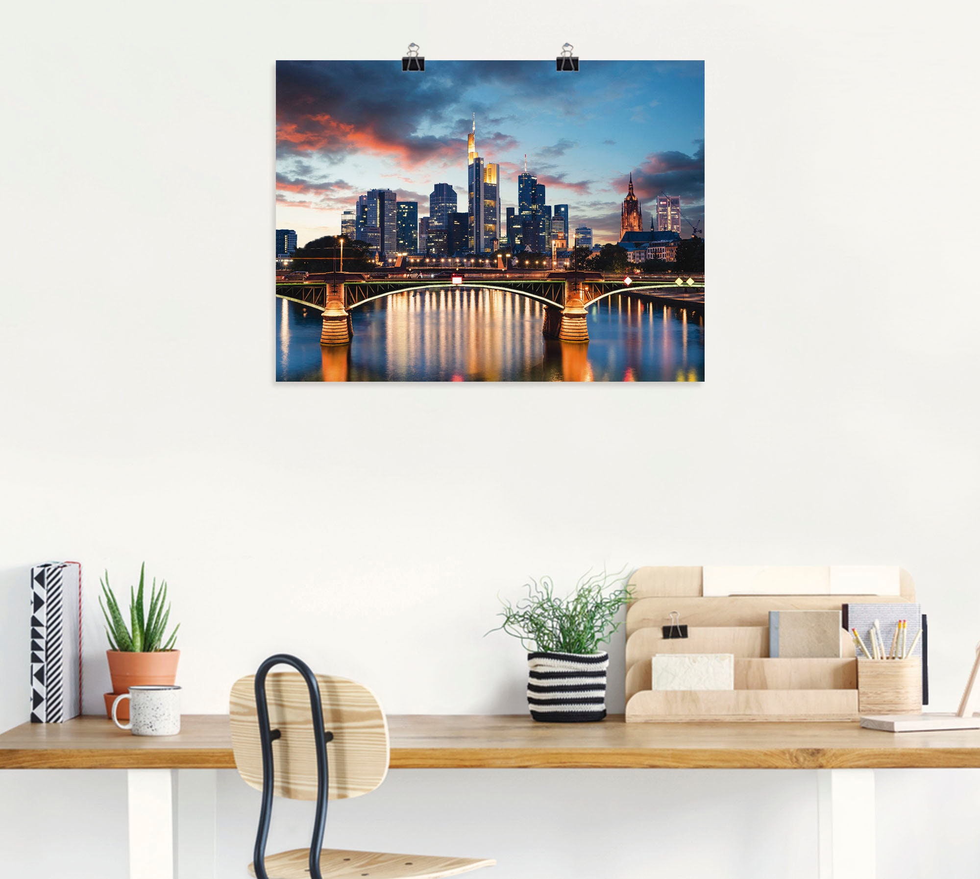 Artland Wandbild »Frankfurt am Main Skyline II«, Deutschland, (1 St.), als Alubild, Outdoorbild, Leinwandbild, Poster in verschied. Größen