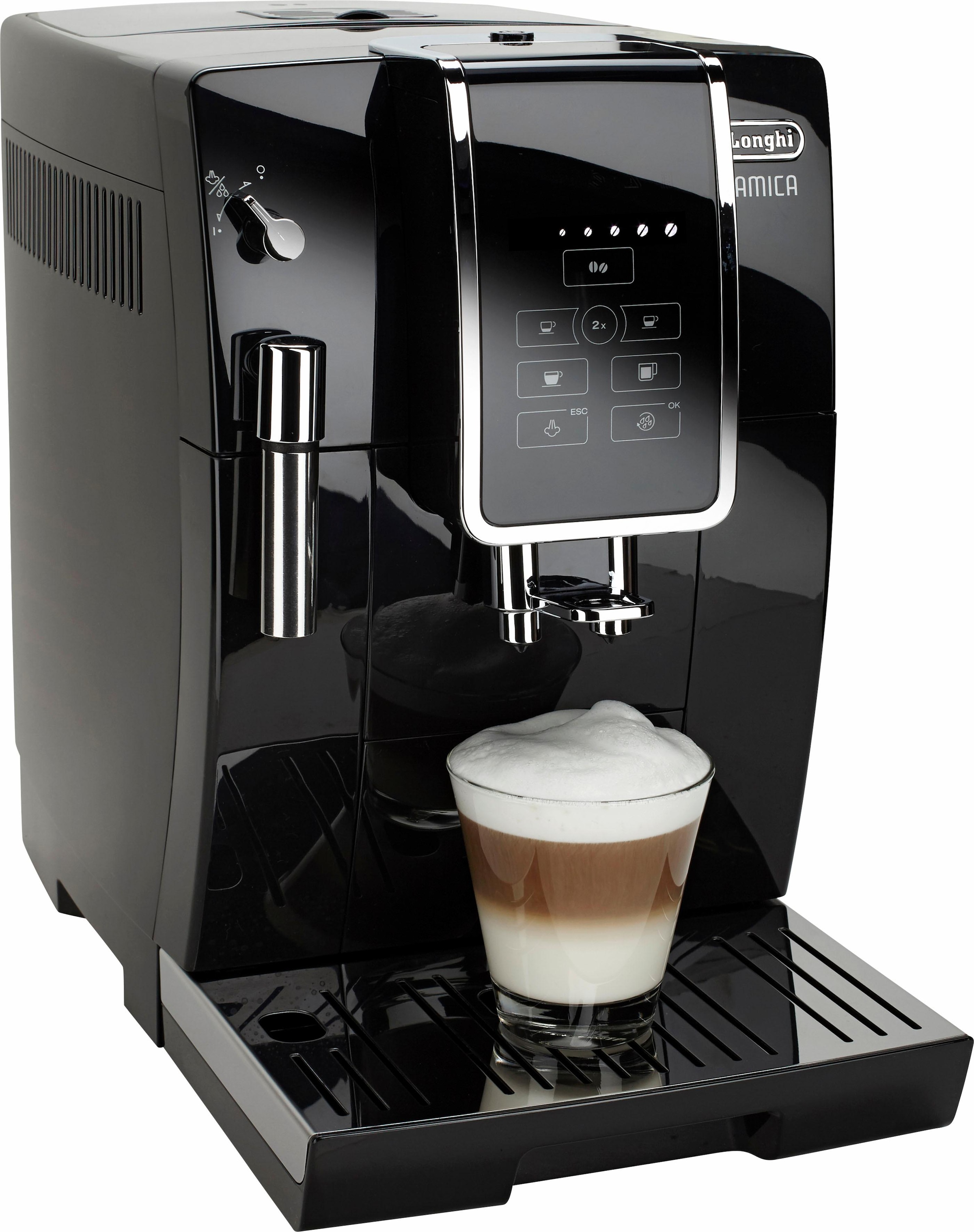 De'Longhi Kaffeevollautomat »Dinamica ECAM 358.15.B«, Sensor-Bedienfeld mit beleuchteten Direktwahltasten