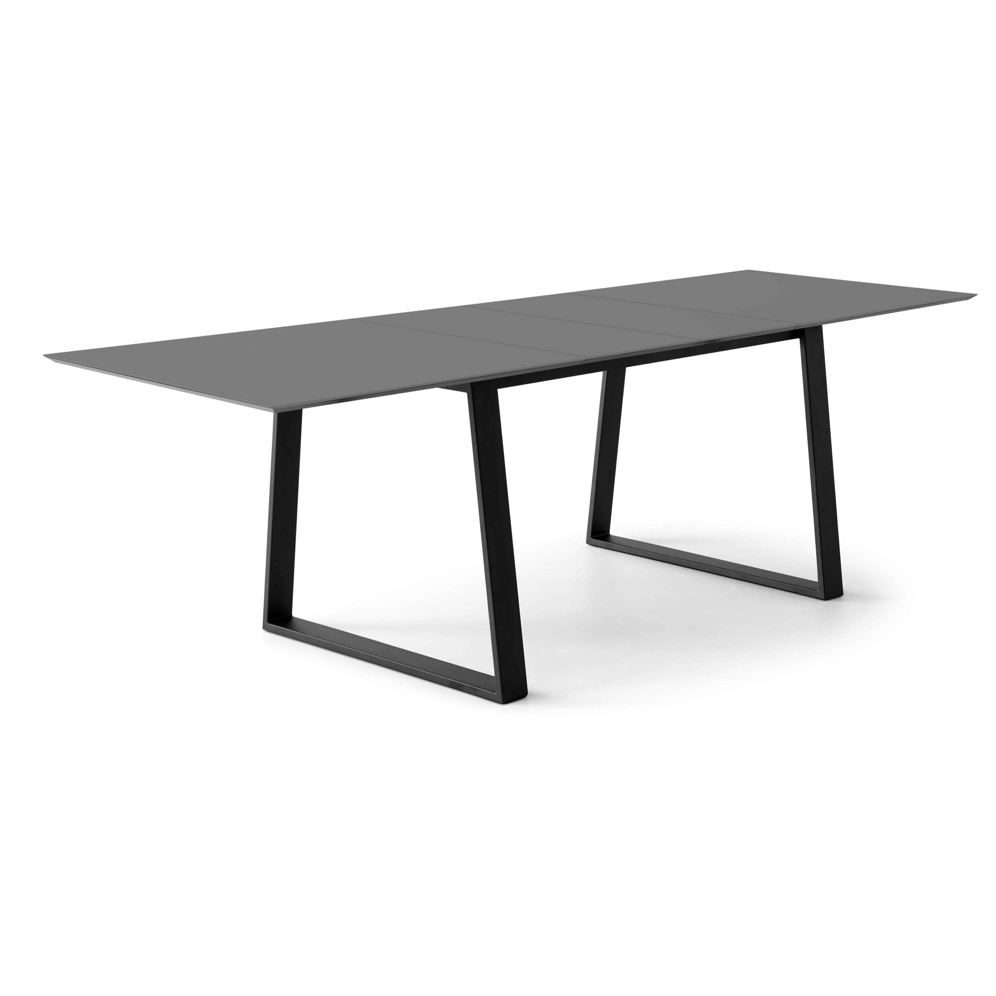 Hammel Furniture Esstisch »Meza Designtisch mit Auszugsfunktion und 2 Einlegeplatten«, bootsförmige Tischplatte MDF,Trapez gestell, in zwei Breiten