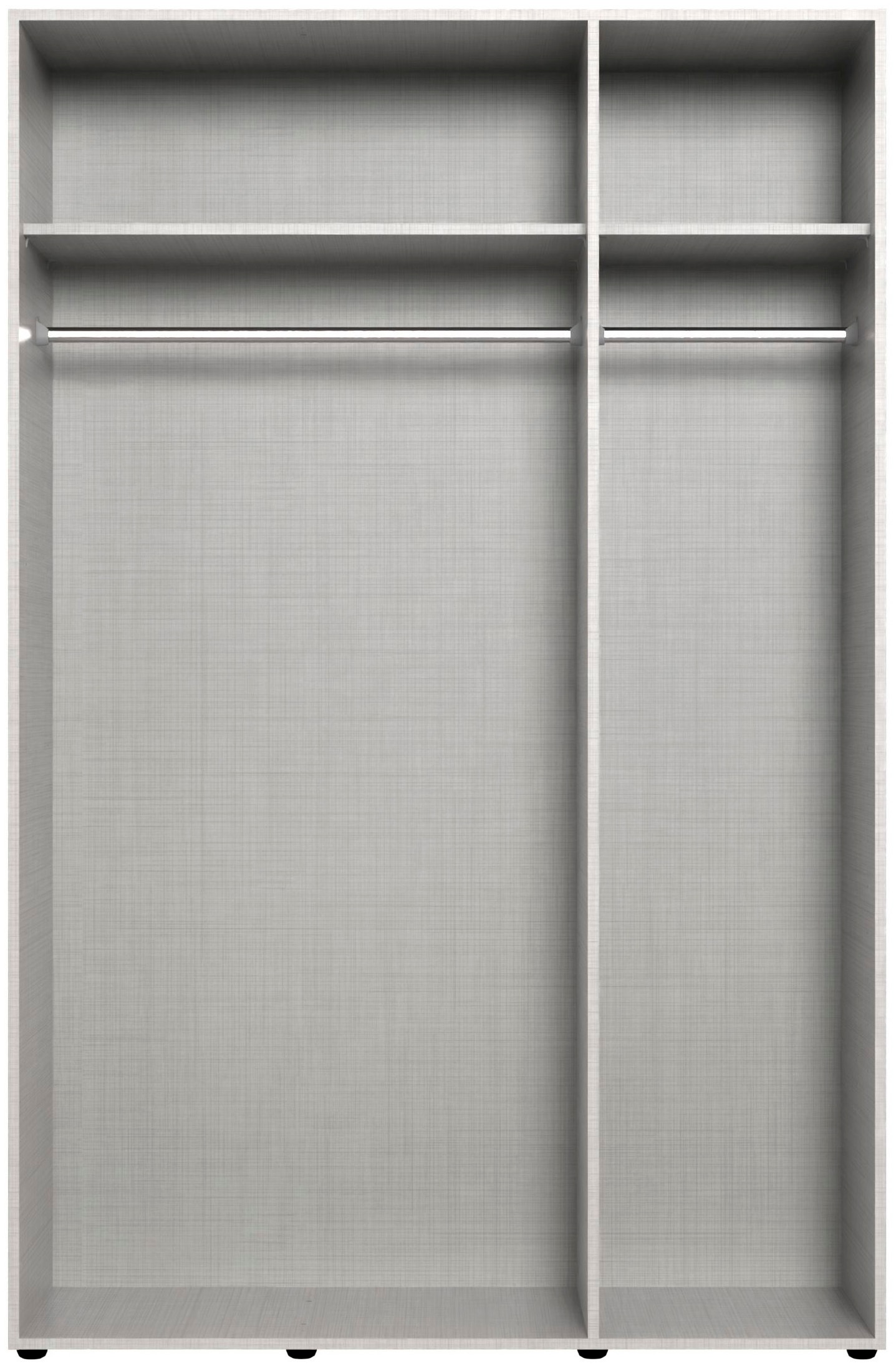 Wimex Kleiderschrank »Mugano,in 8 Breiten,3 Höhen,2 Tiefen, viele Farben, Made in Germany«, (in Basic oder Premium Ausstattung mit 2 weiteren Einlegeböden), mit langen Griffstangen aus Metall, wahlweise mit oder ohne Spiegel