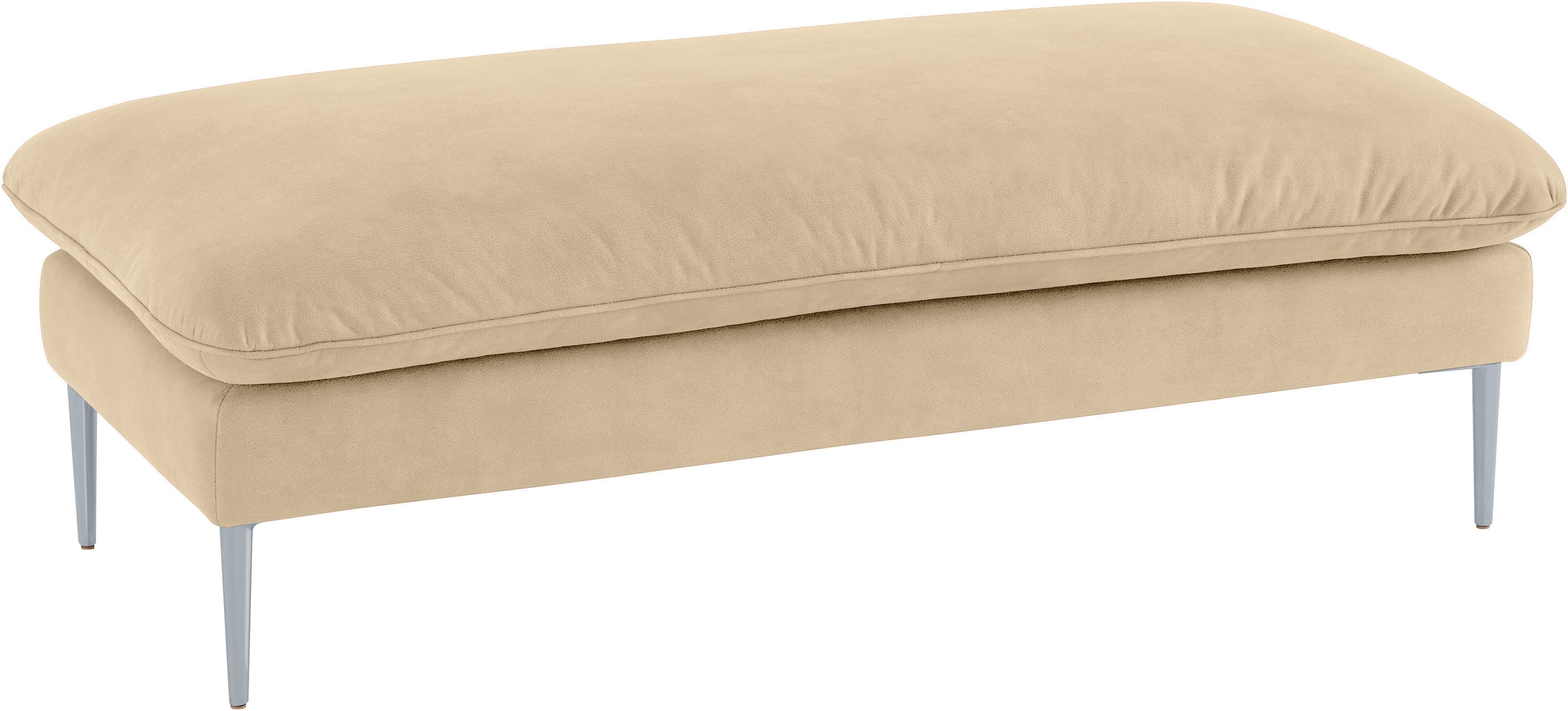 W.SCHILLIG Hocker »enjoy&MORE«, Füße silber matt, Breite 151 cm