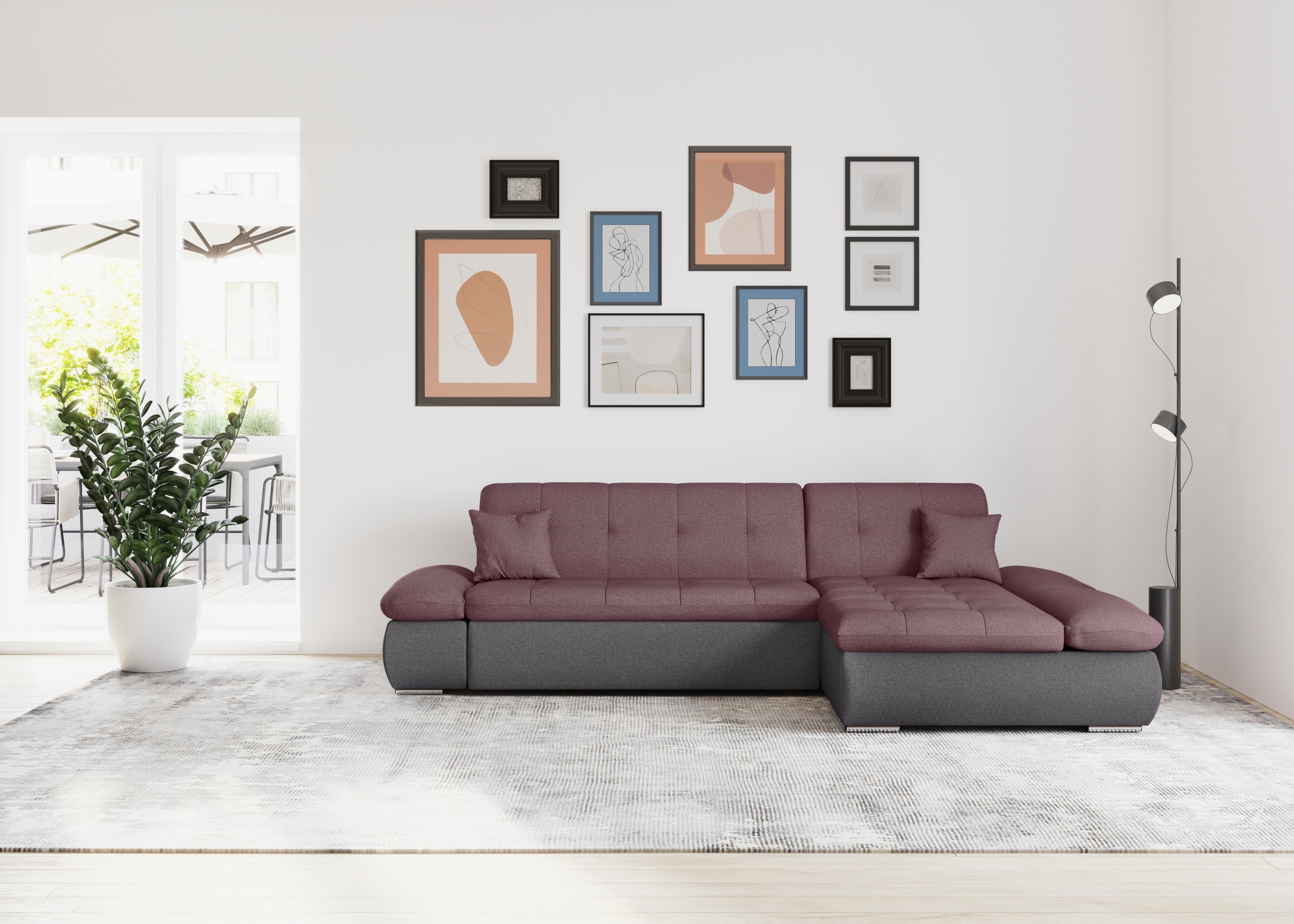 DOMO collection Ecksofa »Moric, L-Form, XXL-Sofa - Breite 300cm«, wahlweise günstig online kaufen