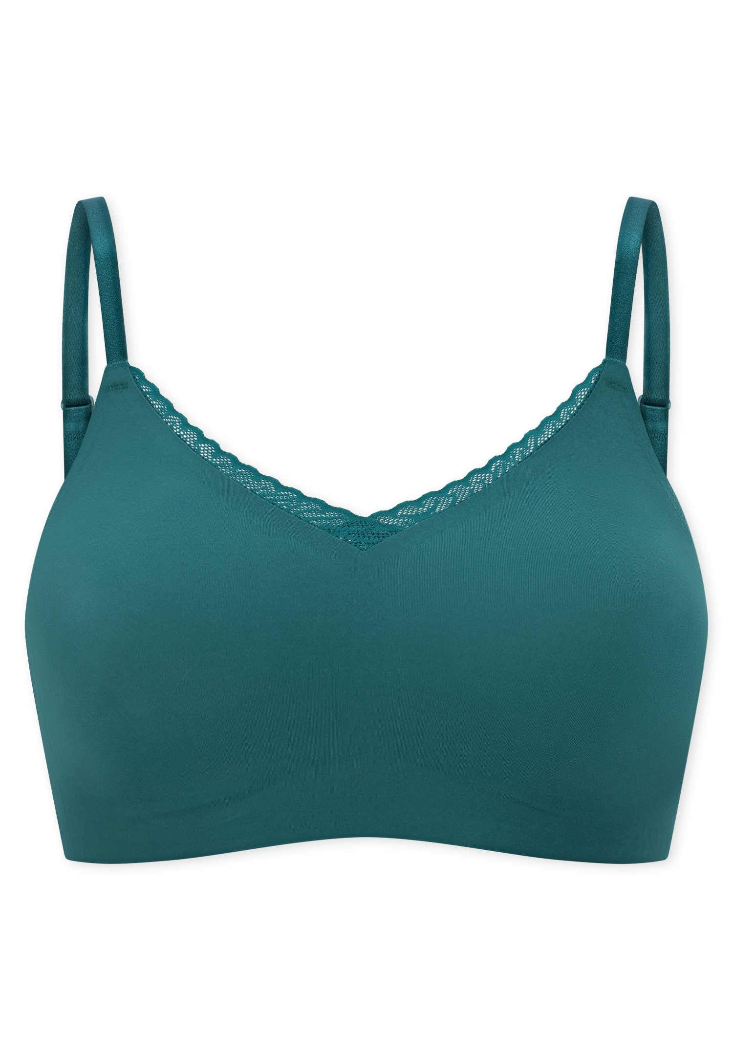 Schiesser Bustier »Invisible Soft Lace« herausnehmbare Pads, V-Ausschnitt, Spitze vorn, Lasercut-Abschlüsse