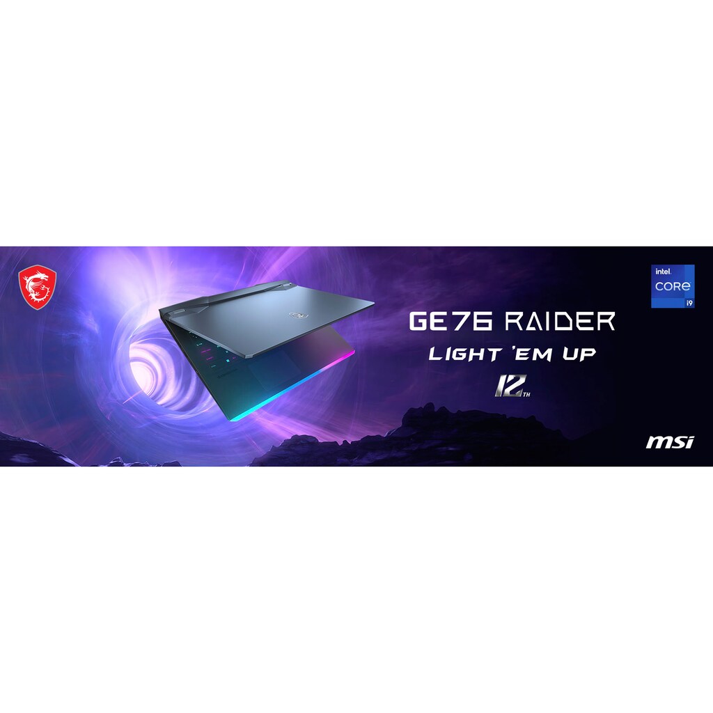 MSI Gaming-Notebook »Raider GE76 12UHS-214«, (43,9 cm/17,3 Zoll), Intel, Core i9, GeForce RTX 3080 Ti, 2000 GB SSD