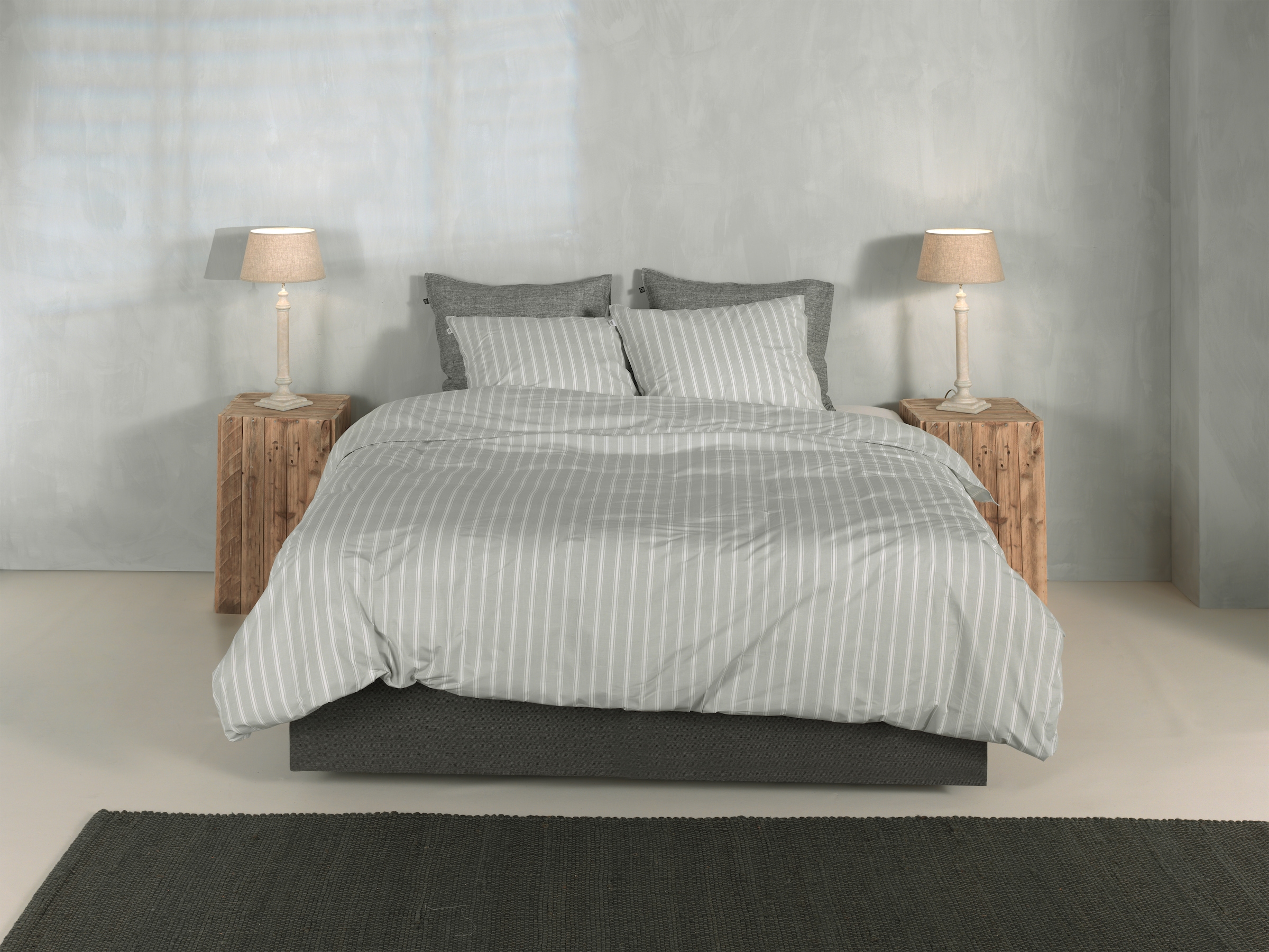ZO HOME Bettwäsche »Zohome Bettwäsche Righe-di-Percalle« 2 Bettwäsche aus 100% Baumwolle, hochwertige Perkal, ab 135x200 cm.