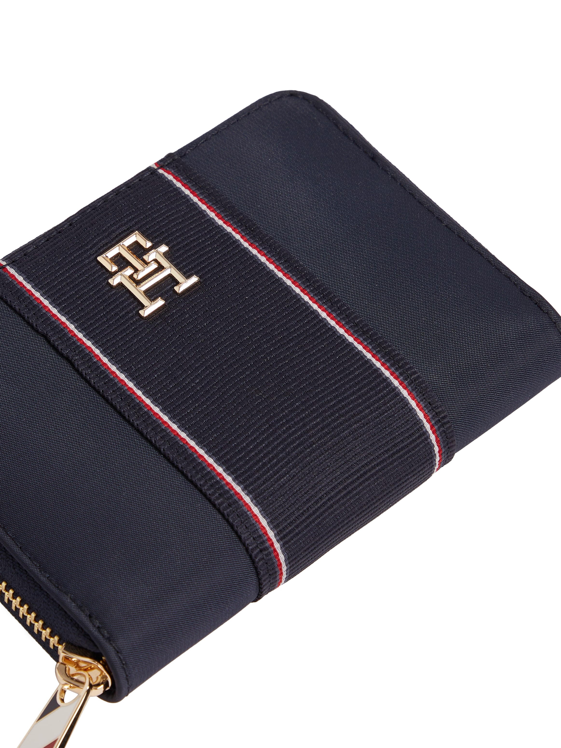 Tommy Hilfiger Geldbörse »POPPY MED ZA CORP«, Unisex Geldbeutel, Portemonnaie mit farbigen Details