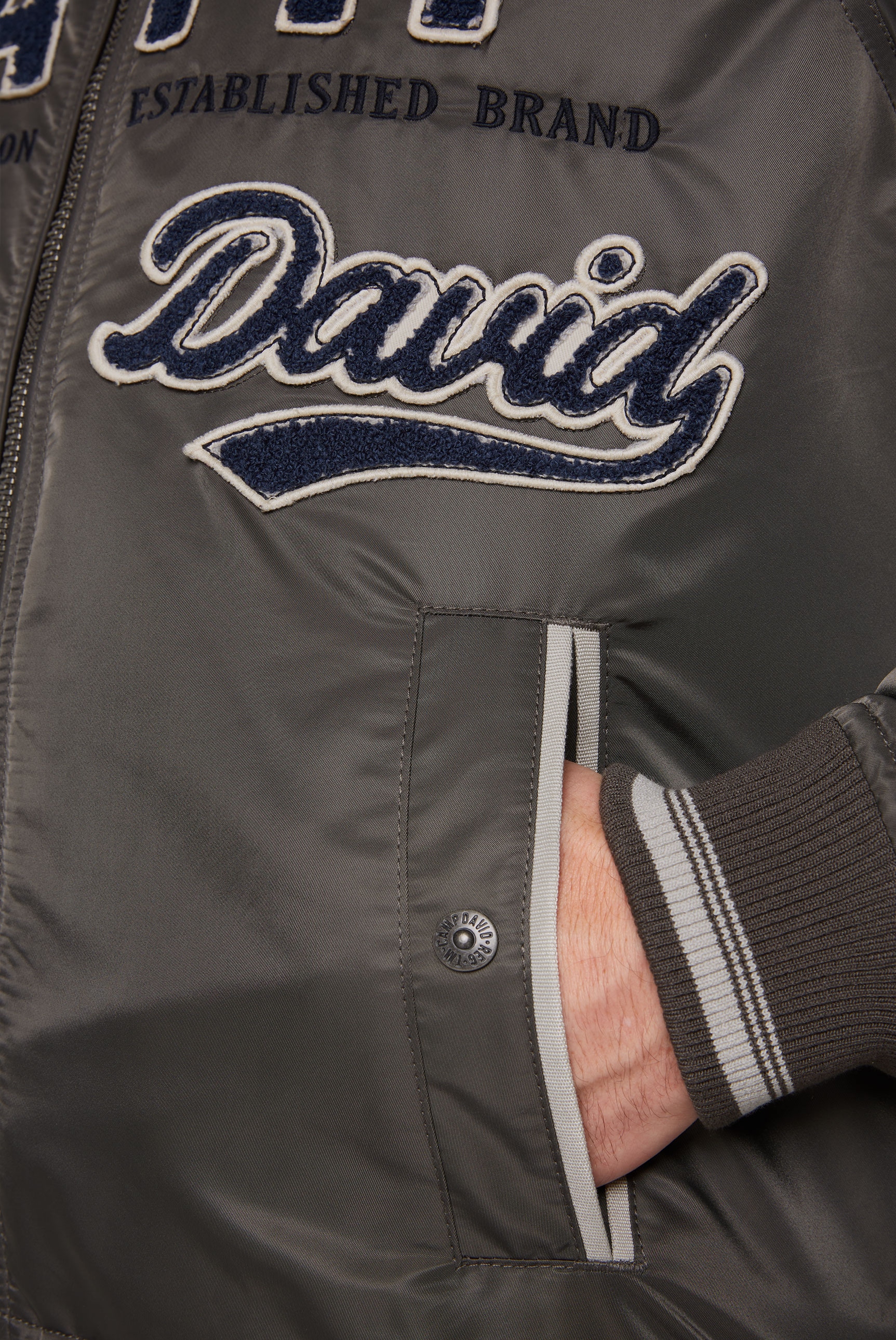 CAMP DAVID Blouson, mit großem Frottee-Logo