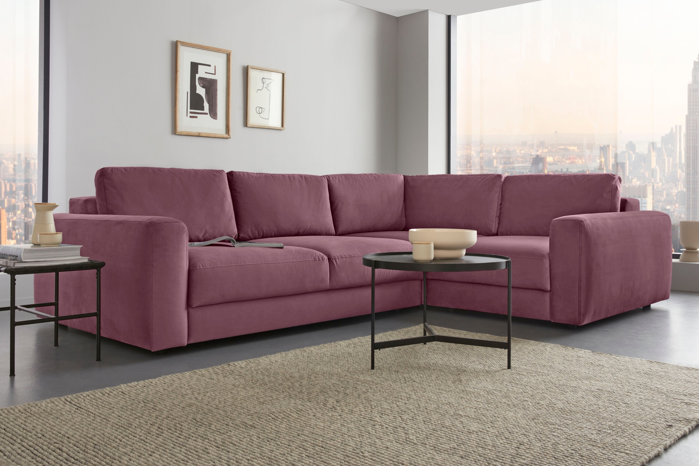 Places of Style Ecksofa "Bloomfield, Breite 304cm, Mega Polsterecke mit vie günstig online kaufen