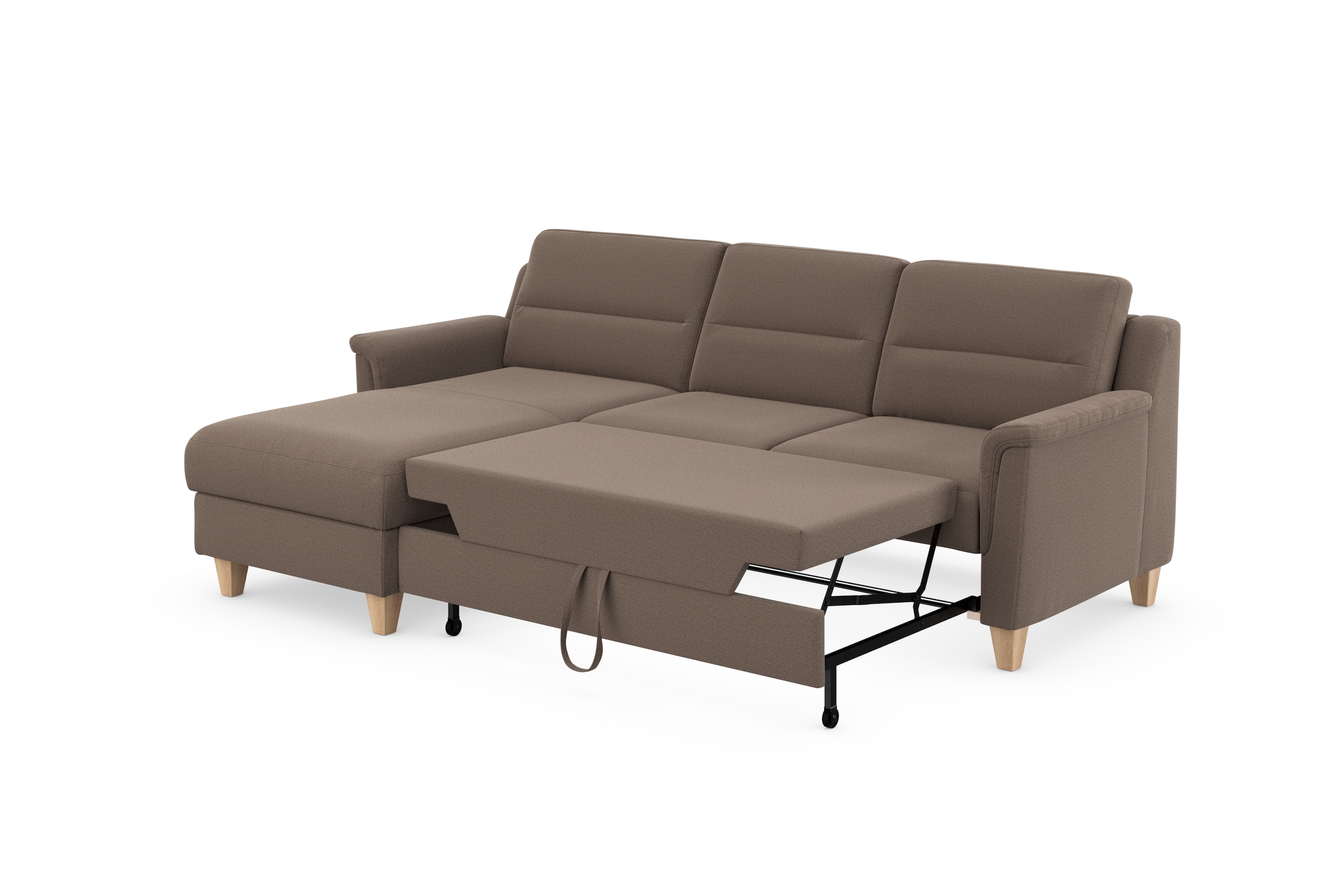 sit&more Ecksofa »Farö L-Form«, inklusive Federkern, wahlweise mit Bettfunktion und Bettkasten