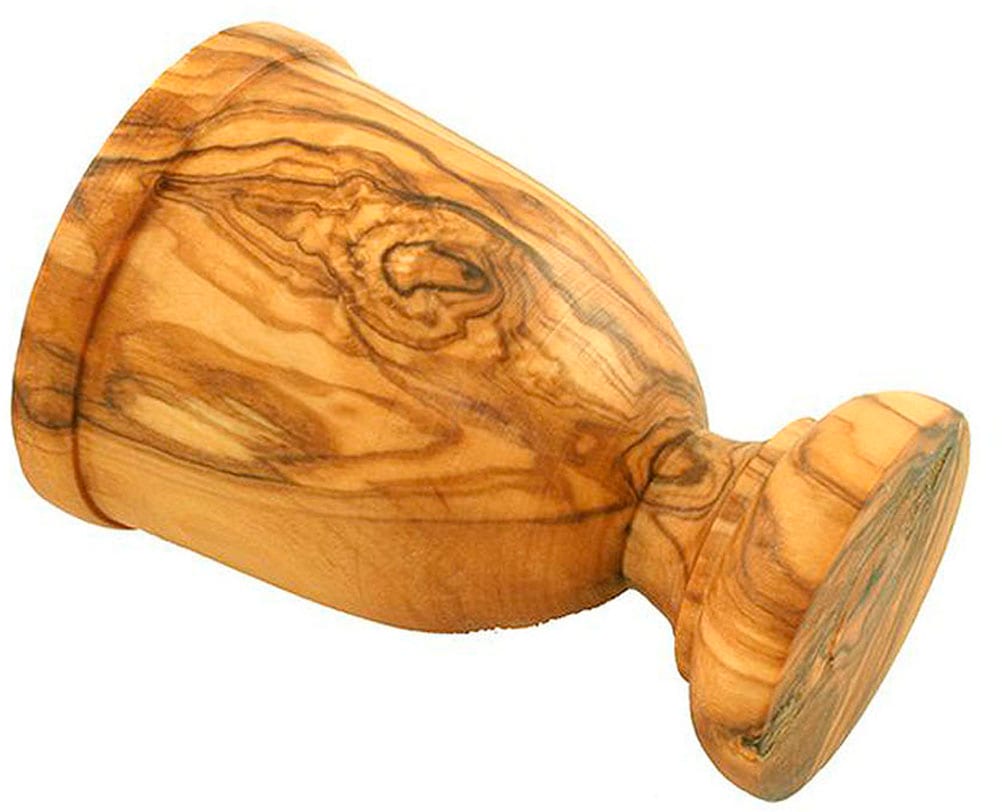 Olivenholz-erleben Eierbecher »KLASSIK gedrechselt aus edlem Olivenholz«, (Set, 6 tlg., 6x Eierbecher), Handarbeit, Angenehme Haptik, Lebensmittelecht & unbehandelt