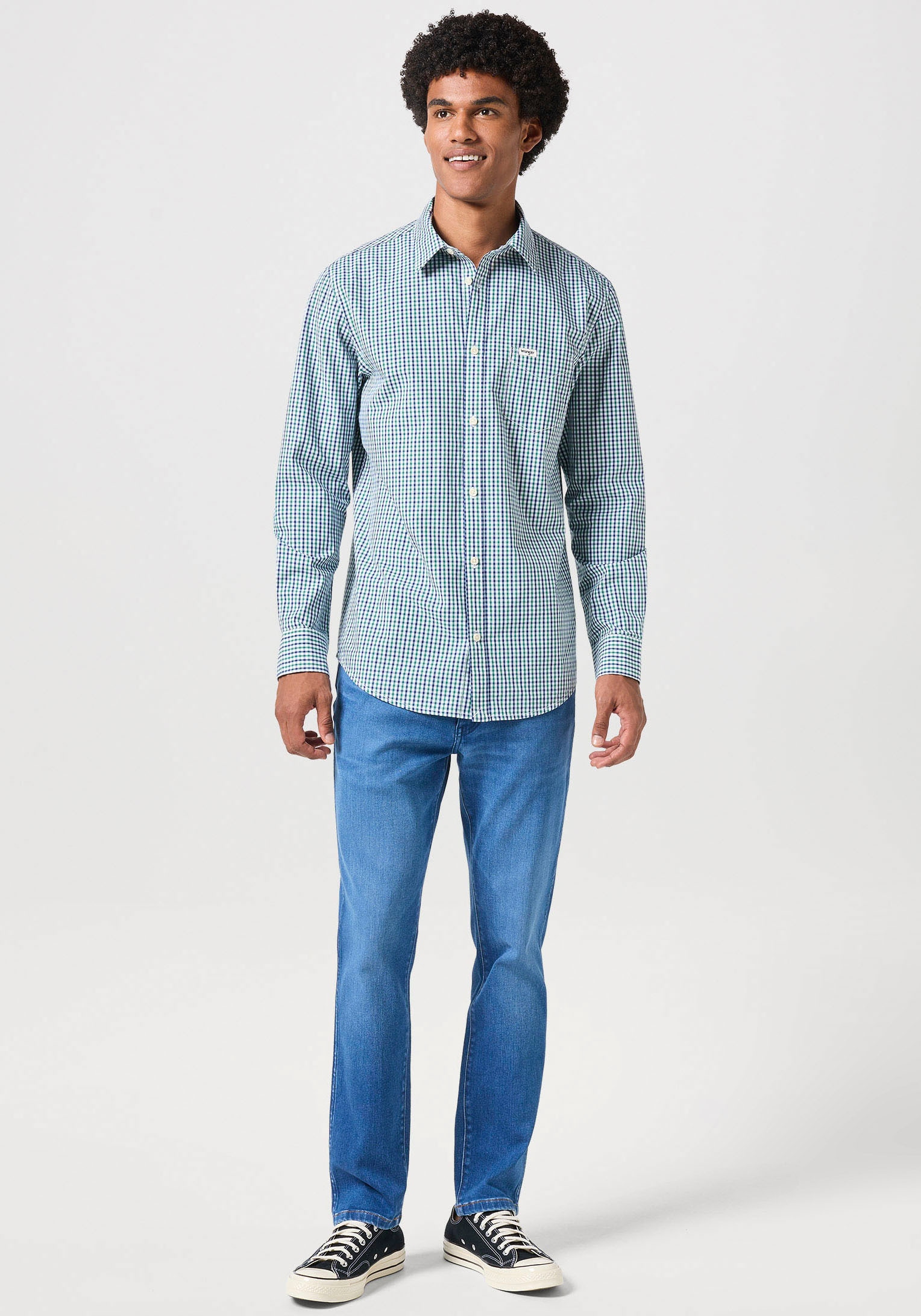 Wrangler Langarmhemd »LS 1 PKT SHIRT«, mit Karomuster