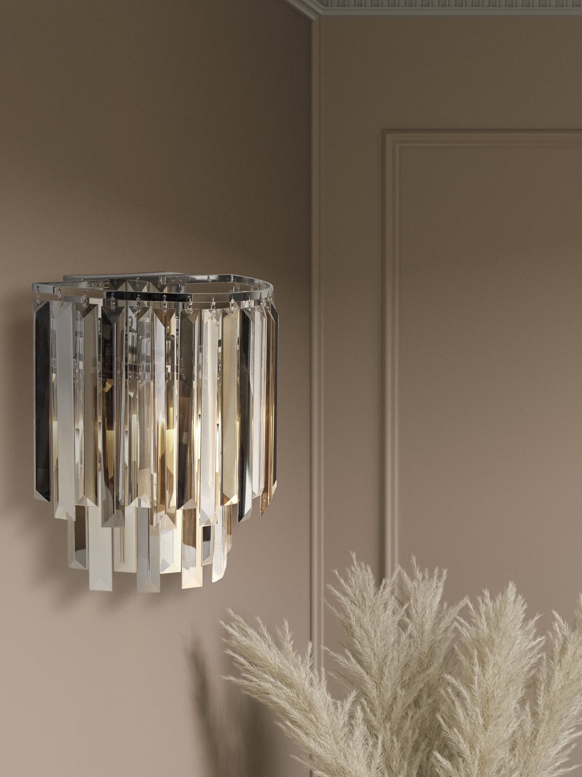 Searchlight LED Bilderleuchte »Clarissa 2Lt Wandleuchte - Chrom- und Mischglas« E14 1 Stk.