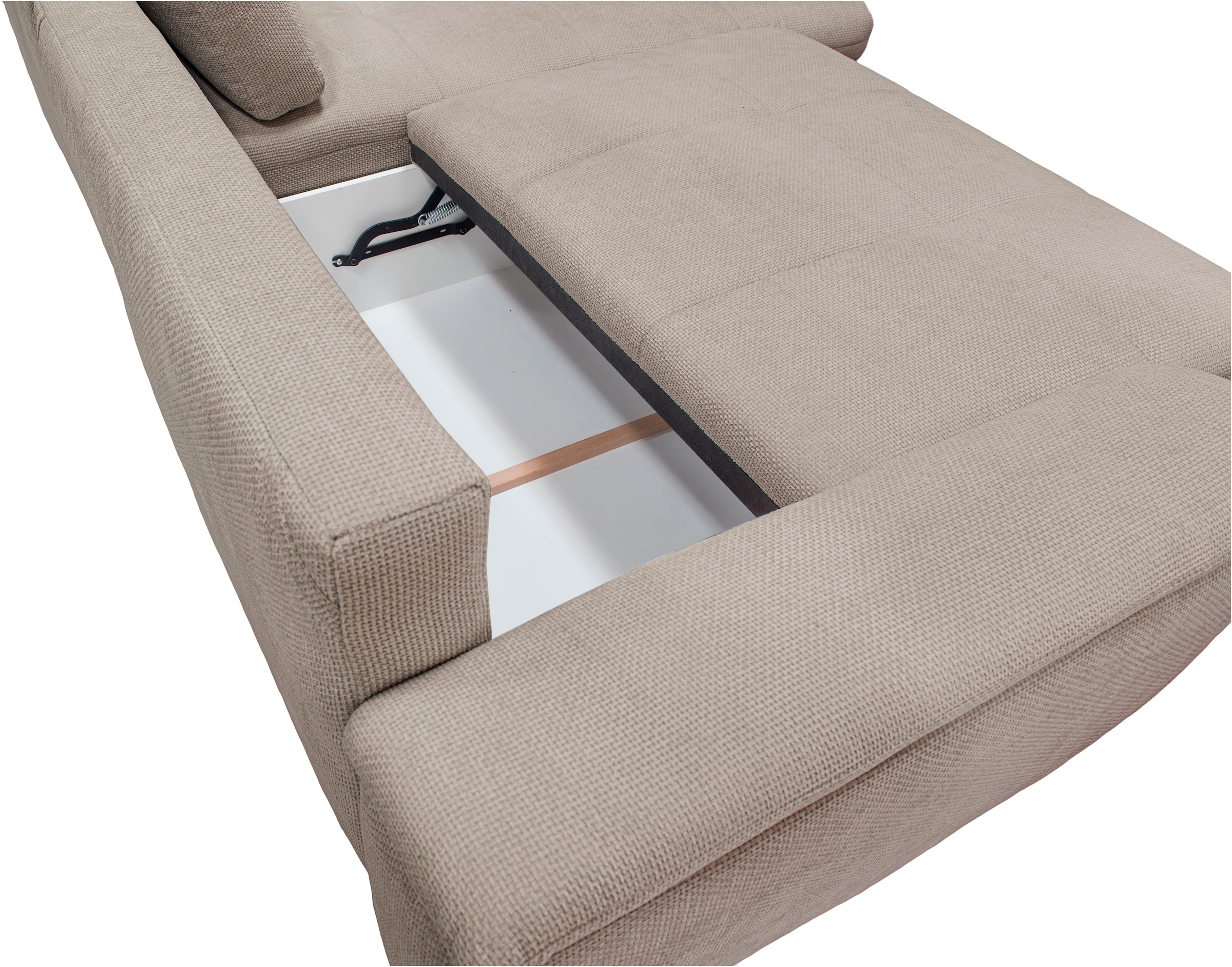 exxpo - sofa fashion Ecksofa »Casa Grande inkl. Bettfunktion & Bettkasten, OTTOs Choice, bequem« Breite 268cm, L-Form, guter Sitzkomfort, große Liegefläche