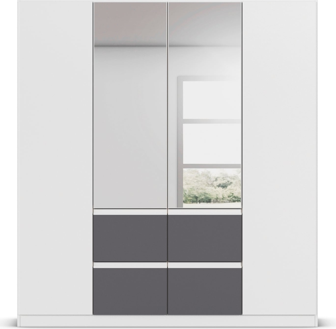 rauch Drehtürenschrank »Kleiderschrank Schrank Garderobe Wäscheschrank BRISTOL in 2 Breiten«, grifflose Front mit Push-to-Open Funktion in 2 Breiten MADE IN GERMANY