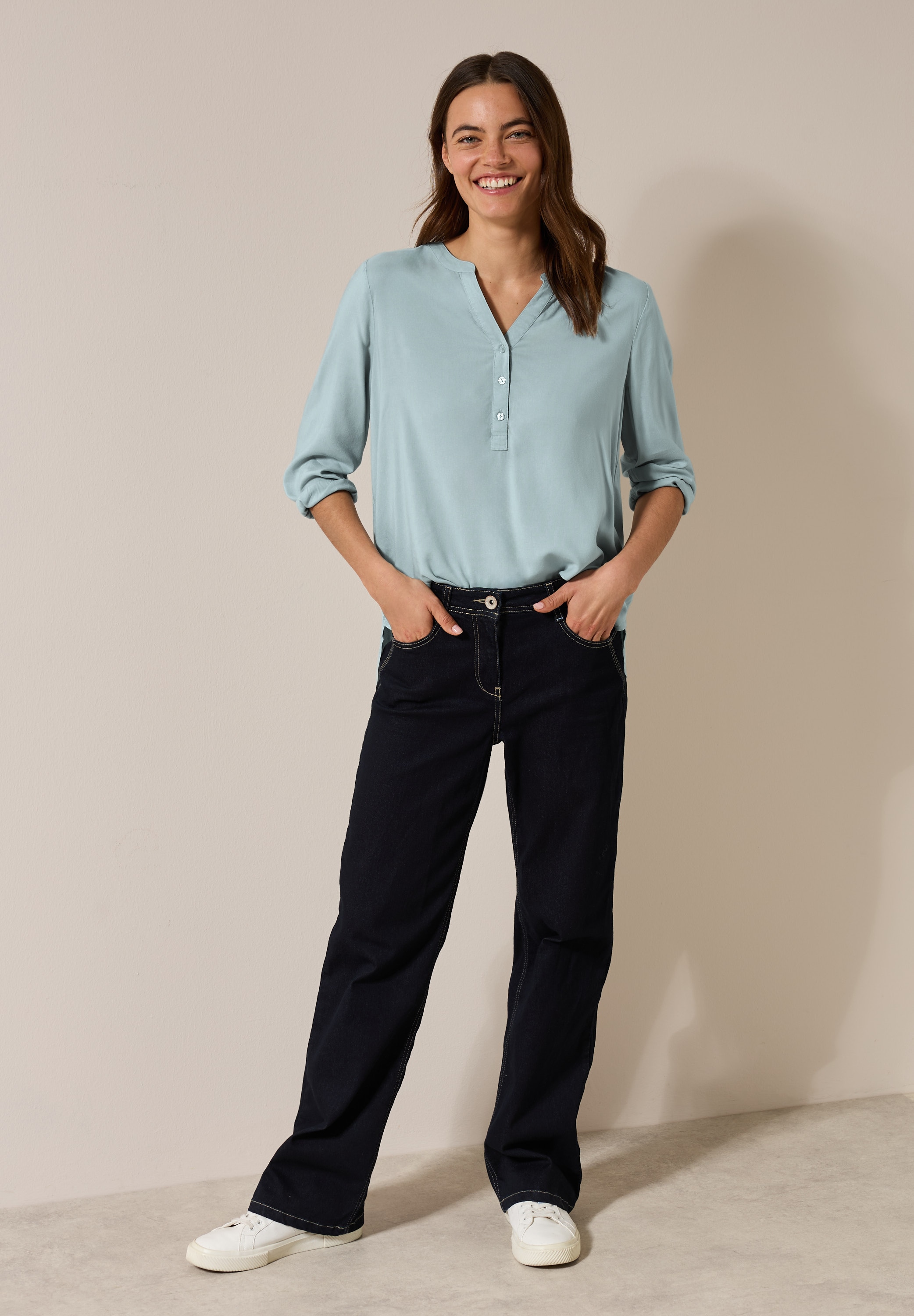 Cecil Klassische Bluse, in Unifarbe